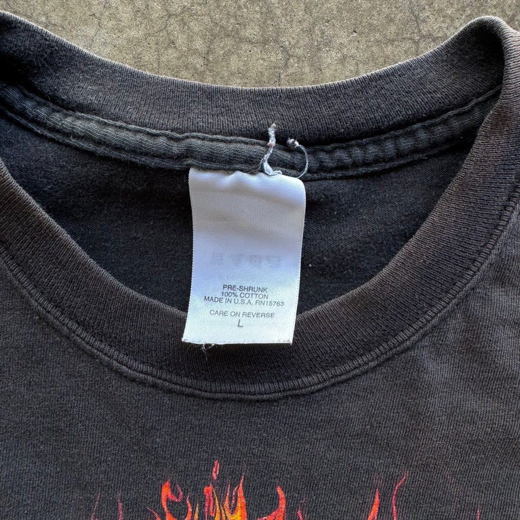 90s HARLEY FLAMES FORT WORTH - L