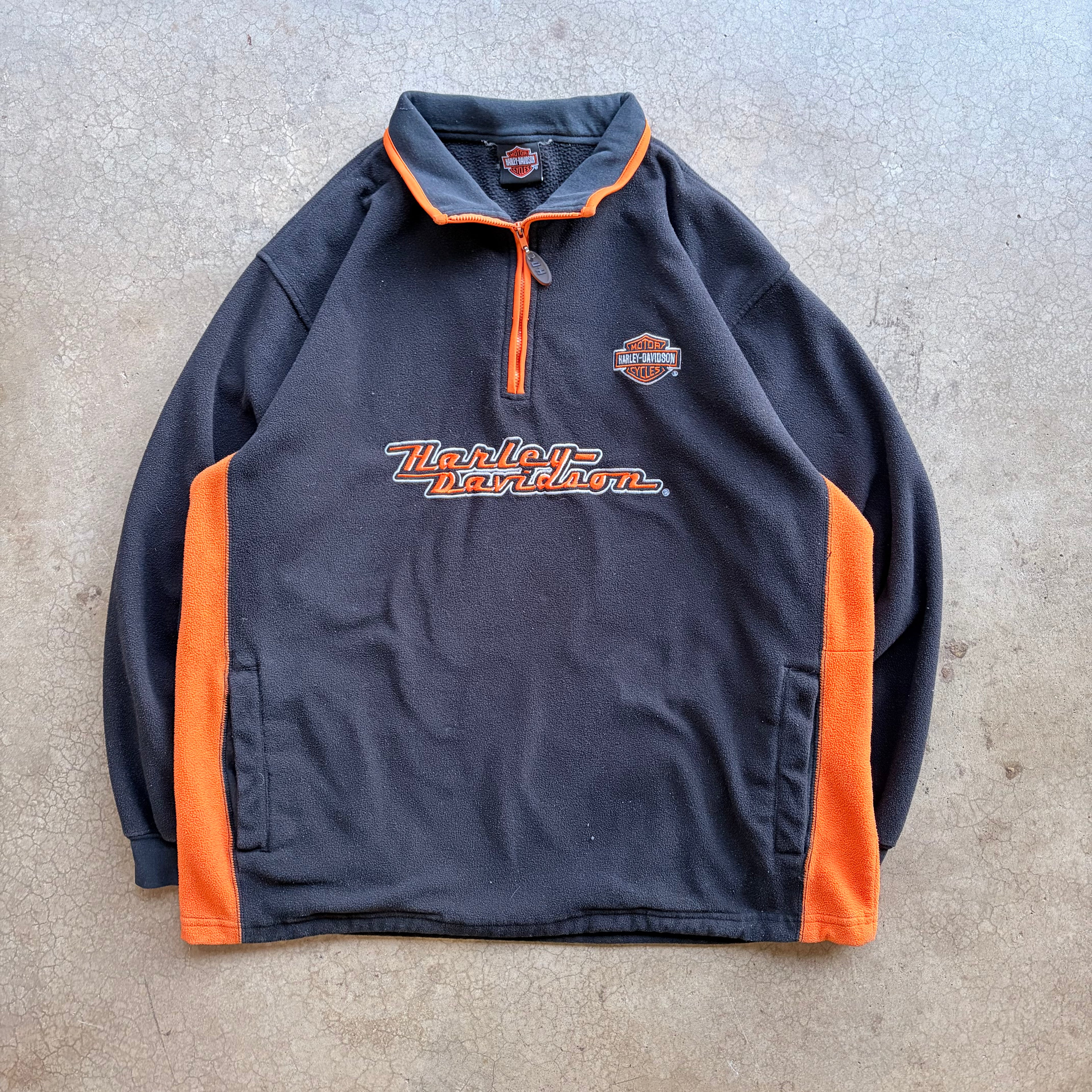 00s HARLEY DAVIDSON QUARTER ZIP - L