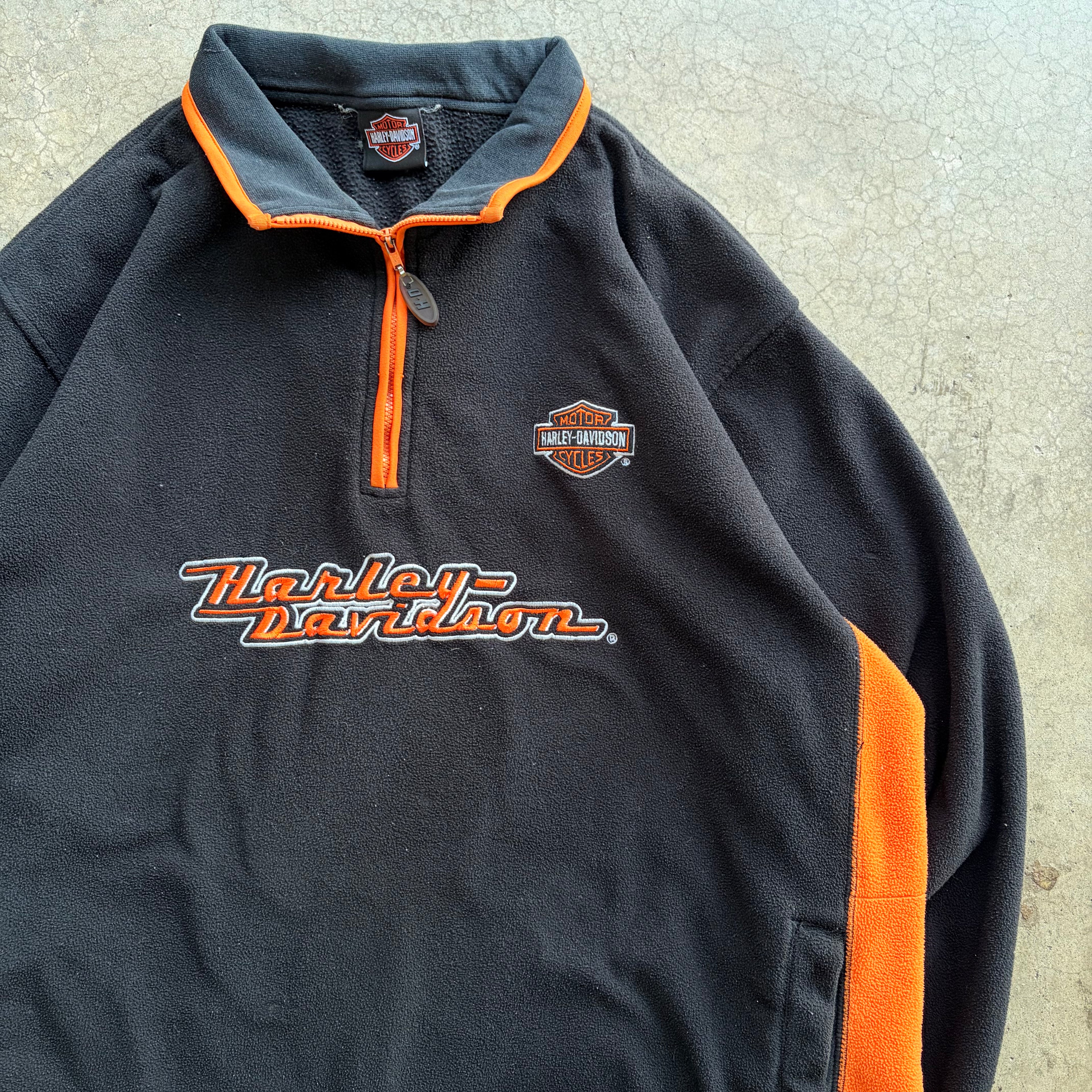 00s HARLEY DAVIDSON QUARTER ZIP - L