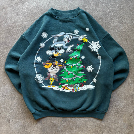 VINTAGE LOONEY TUNES CHRISTMAS CREWNECK - XL