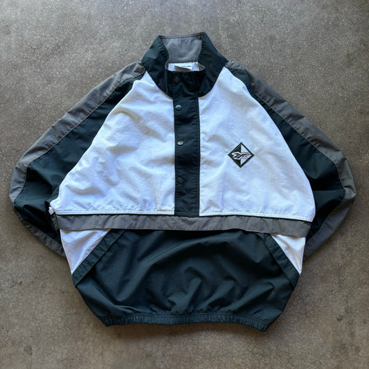 VINTAGE REEBOK GREEN WINDBREAKER - L