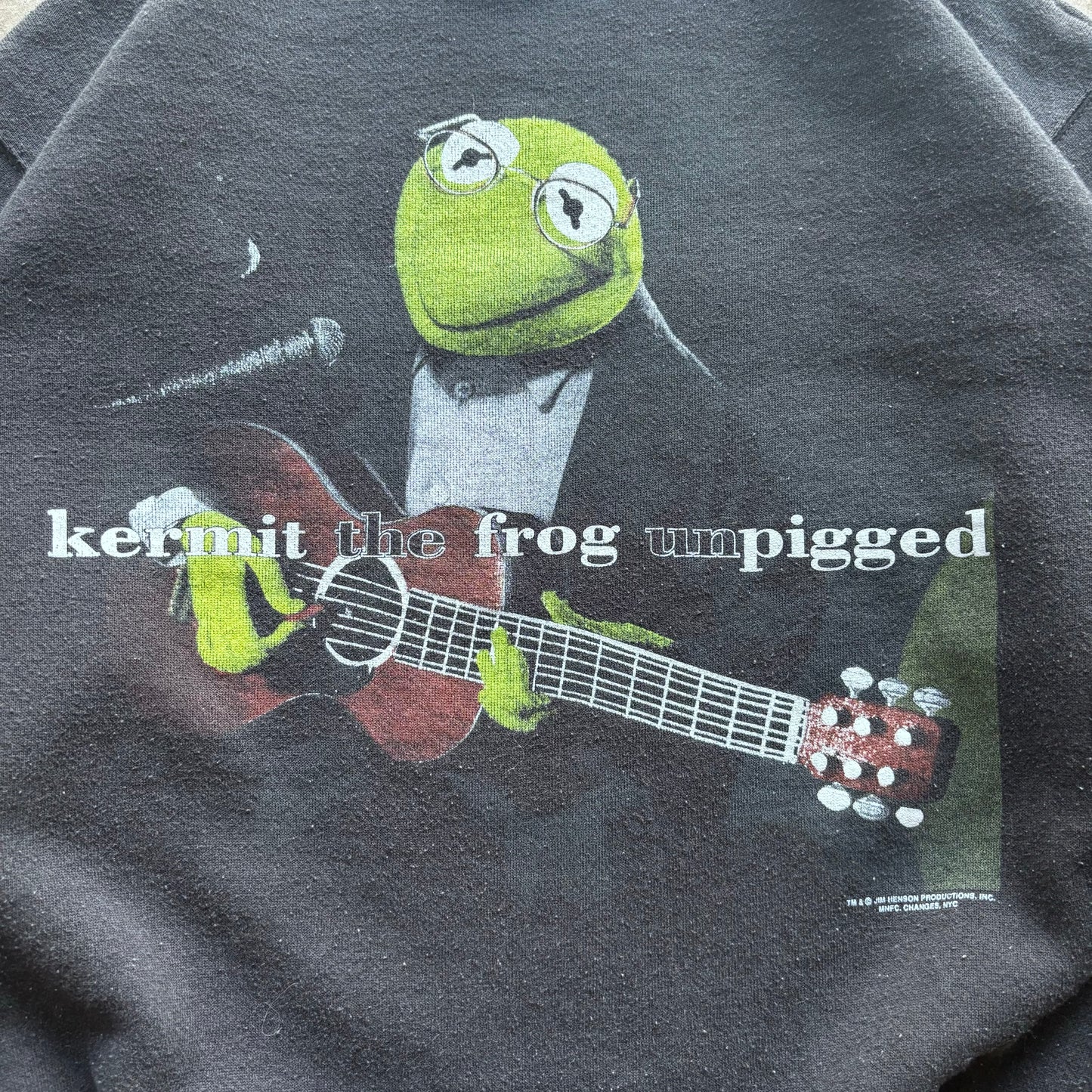 VINTAGE KERMIT UNPIGGED CREW - L