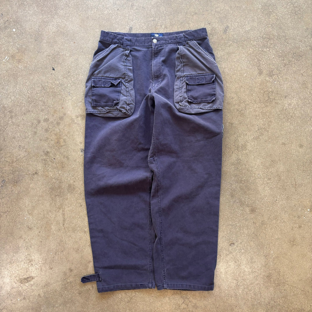 90S WUWEAR NAVY CARGO PANTS - 36X33