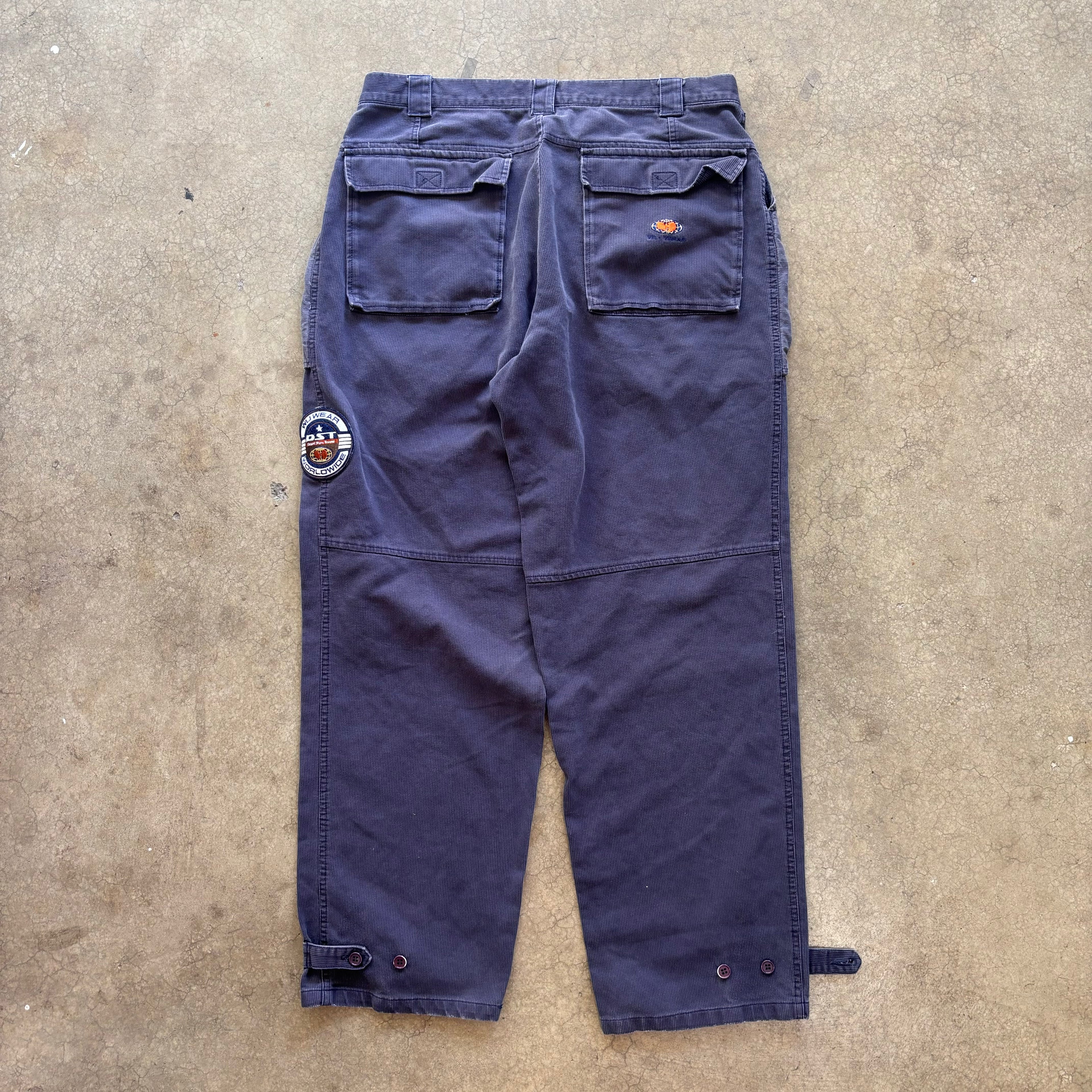 90S WUWEAR NAVY CARGO PANTS - 36X33
