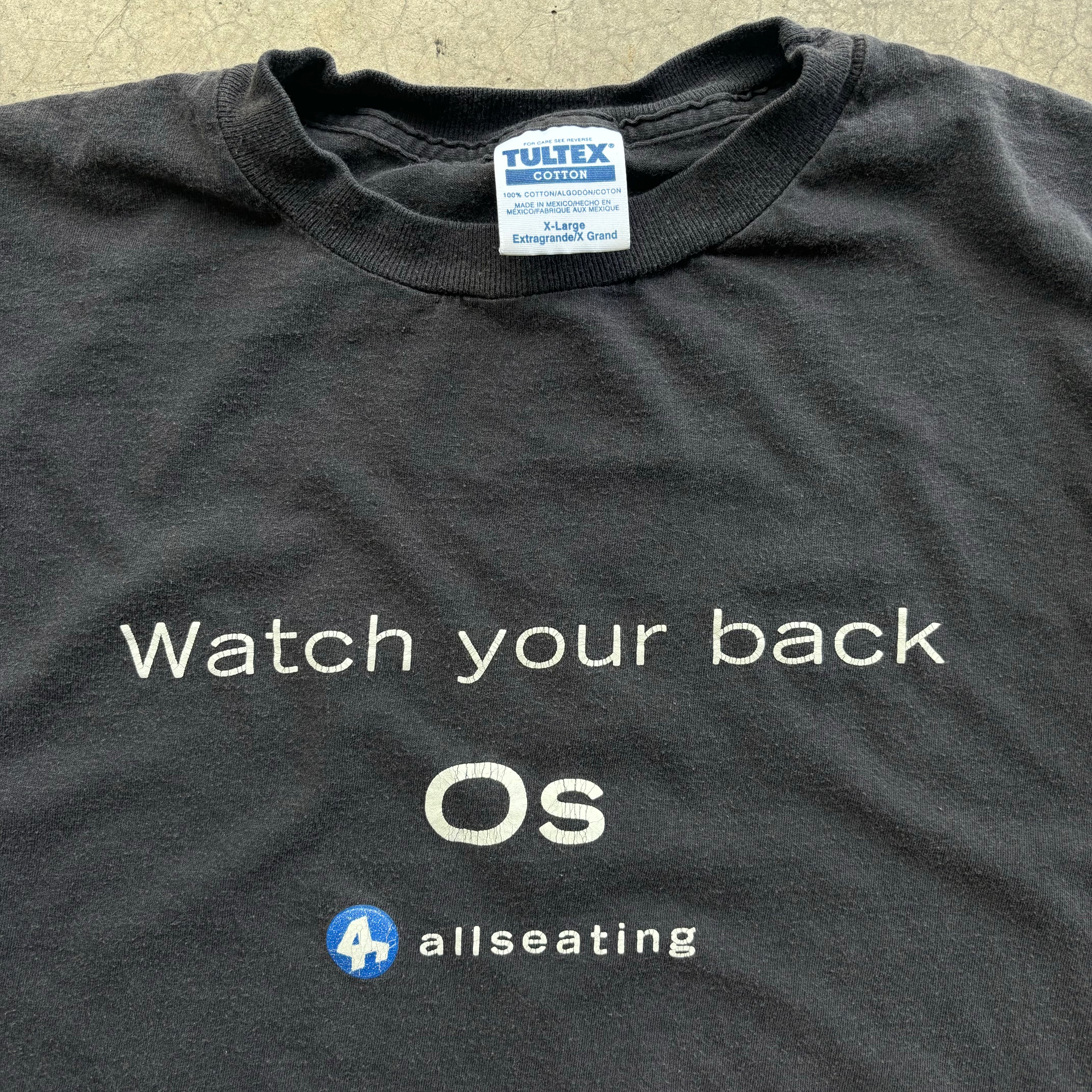 90s WATCH YOUR BACK SPINE TEE - XL
