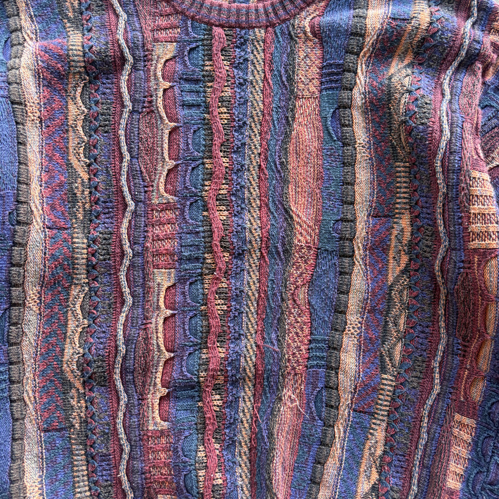 90s LORENZO 3D KNIT SWEATER - L