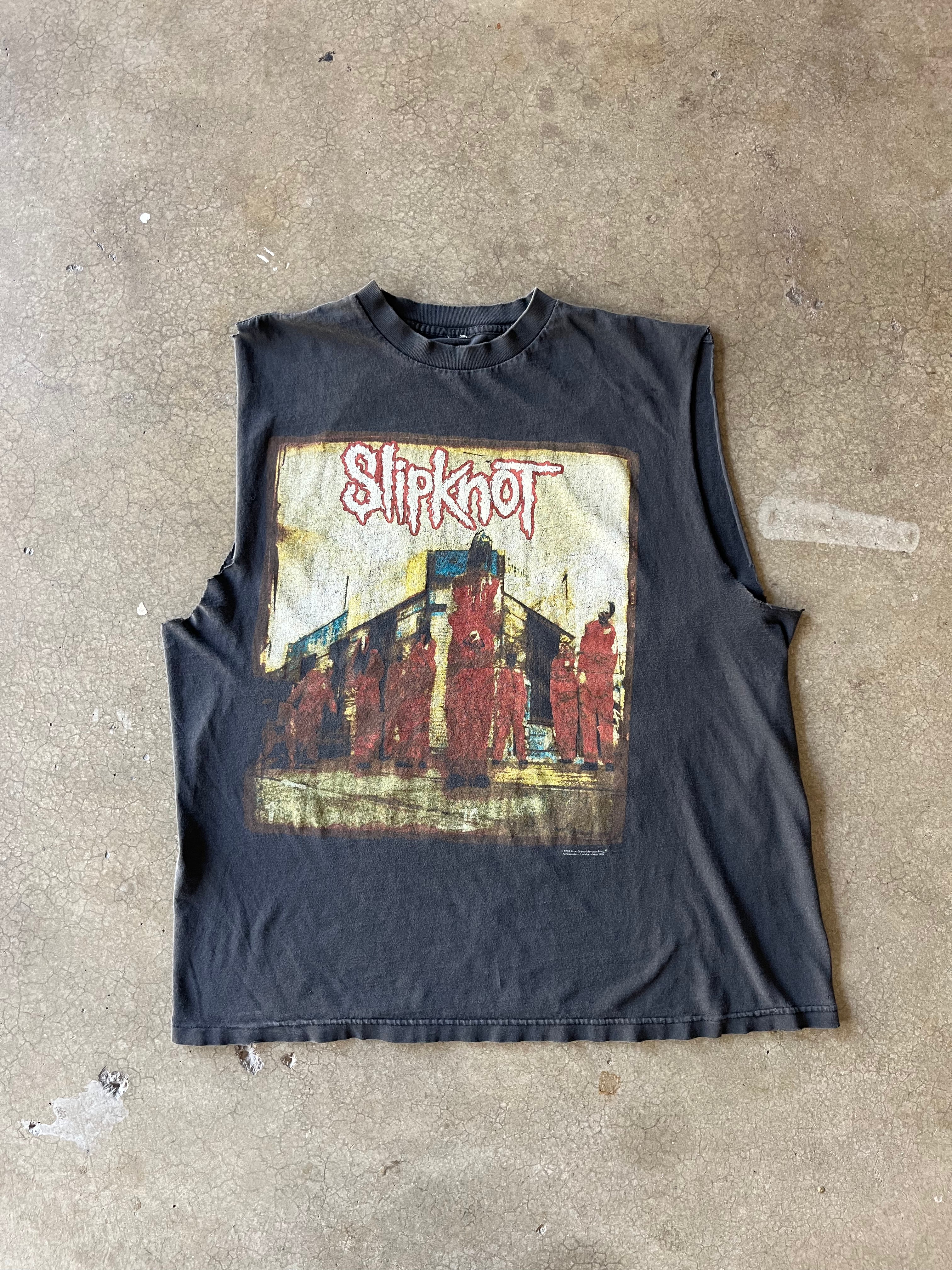 90S SLIPKNOT CUT OFF TEE - XL