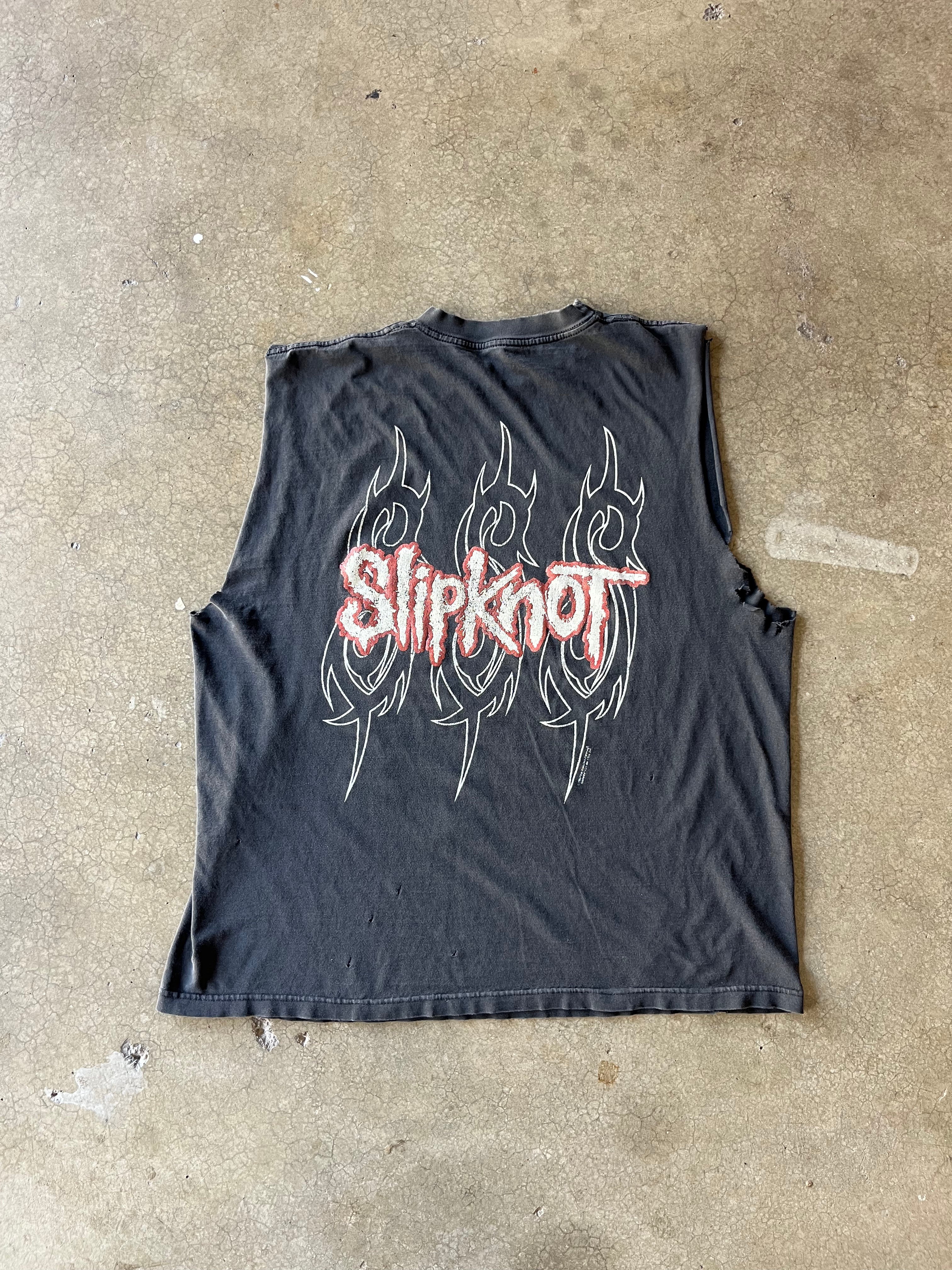 90S SLIPKNOT CUT OFF TEE - XL