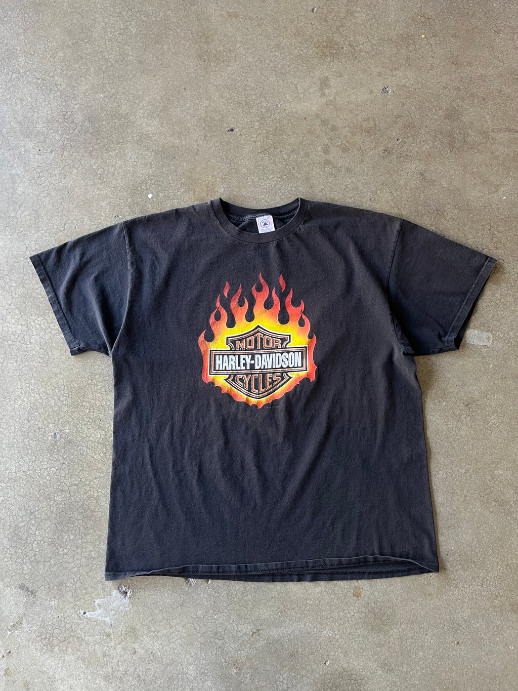 00S HARLEY DAVIDSON FIRE PRINT LOGO - 2XL