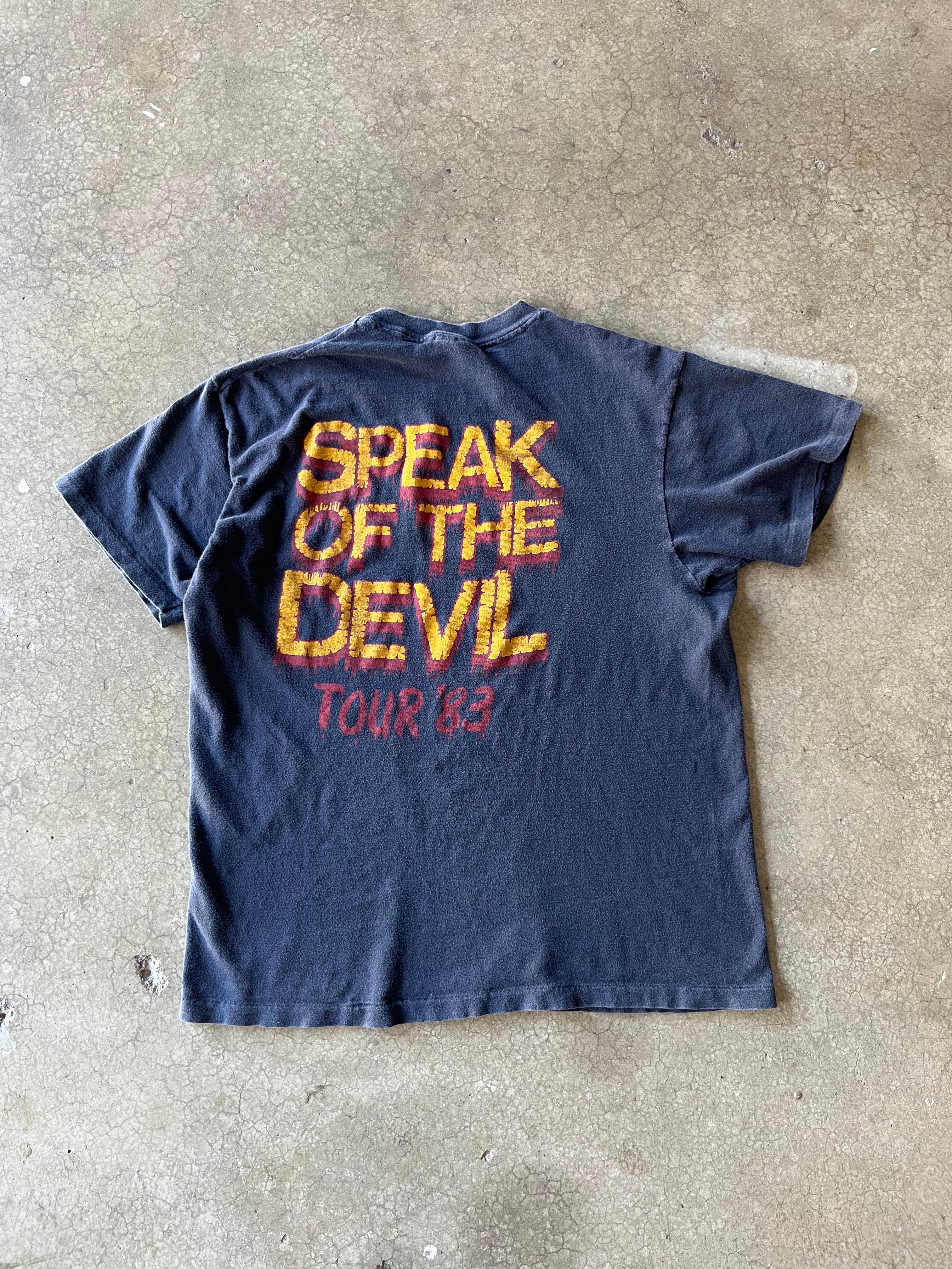 80S OZZY OZBOURNE "SPEAK OF THE DEVIL" TEE - L