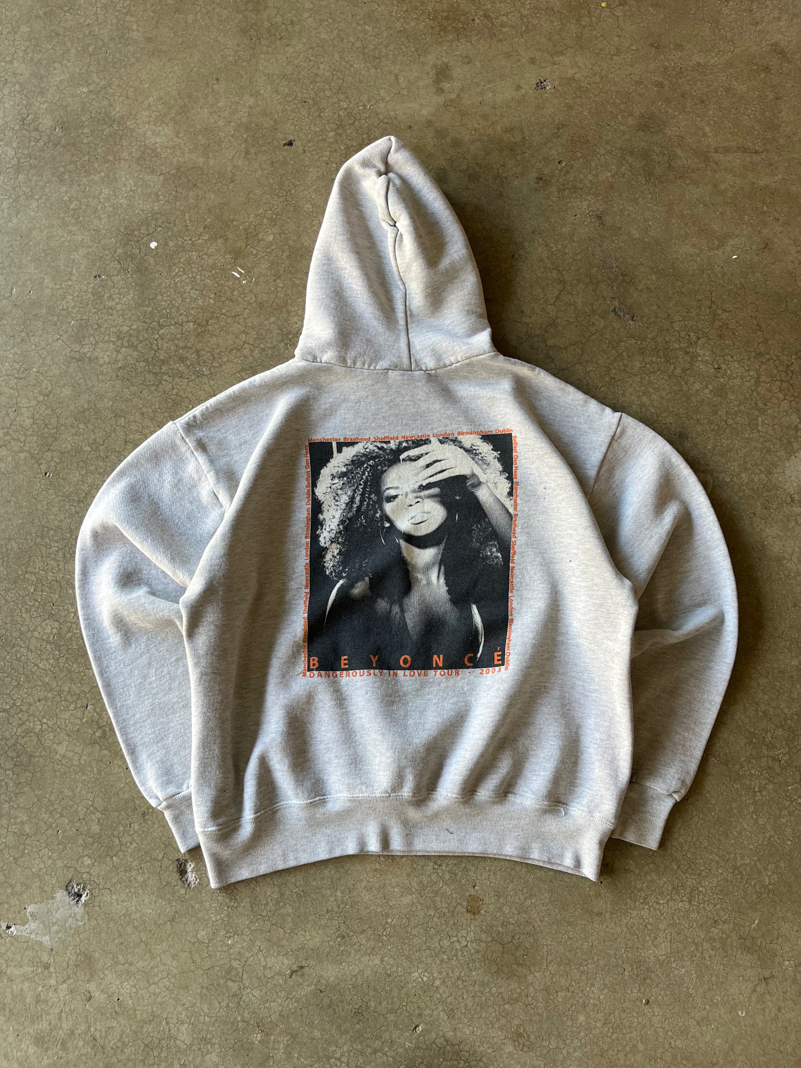 00S BEYONCE "DANGEROUSLY IN LOVE TOUR" THE B SIDE HOODIE - L