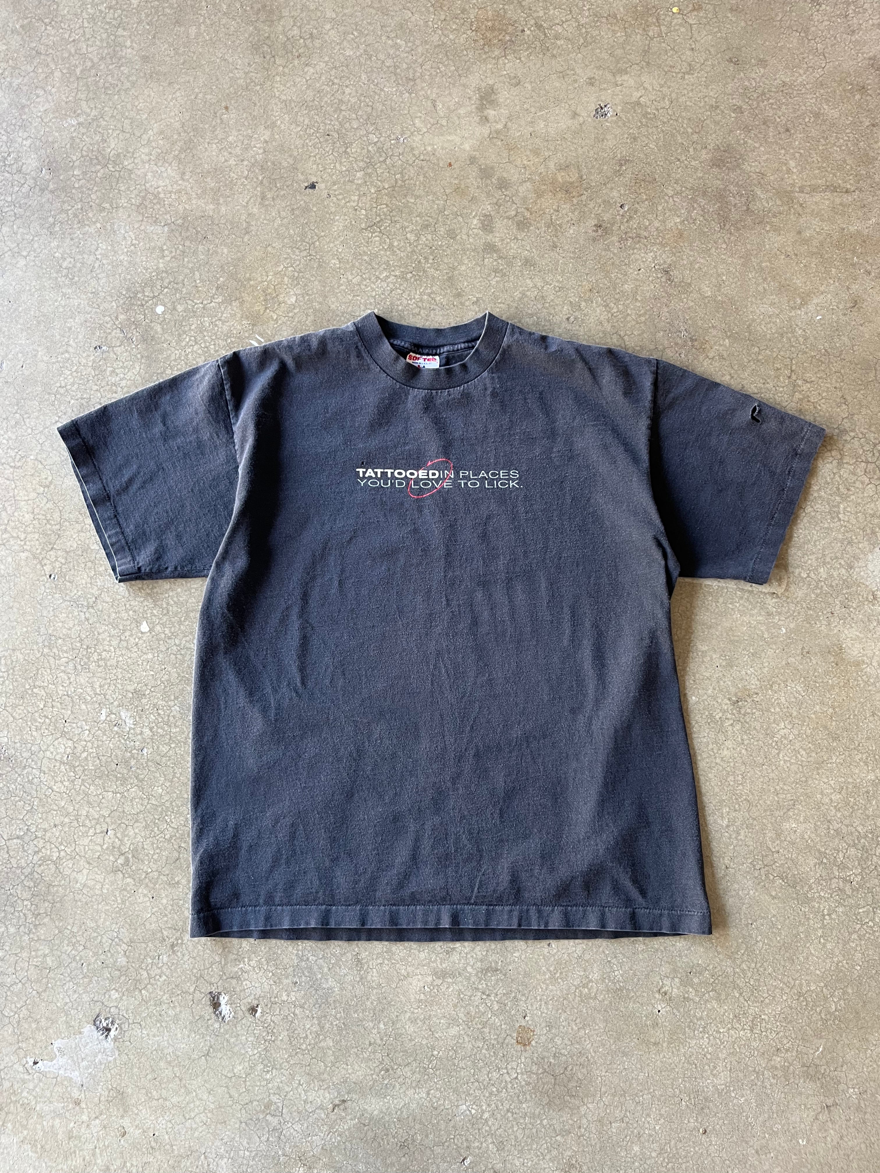 90S TATTOOED IN PLACES YOU'D LOVE TO LICK TEE - XL