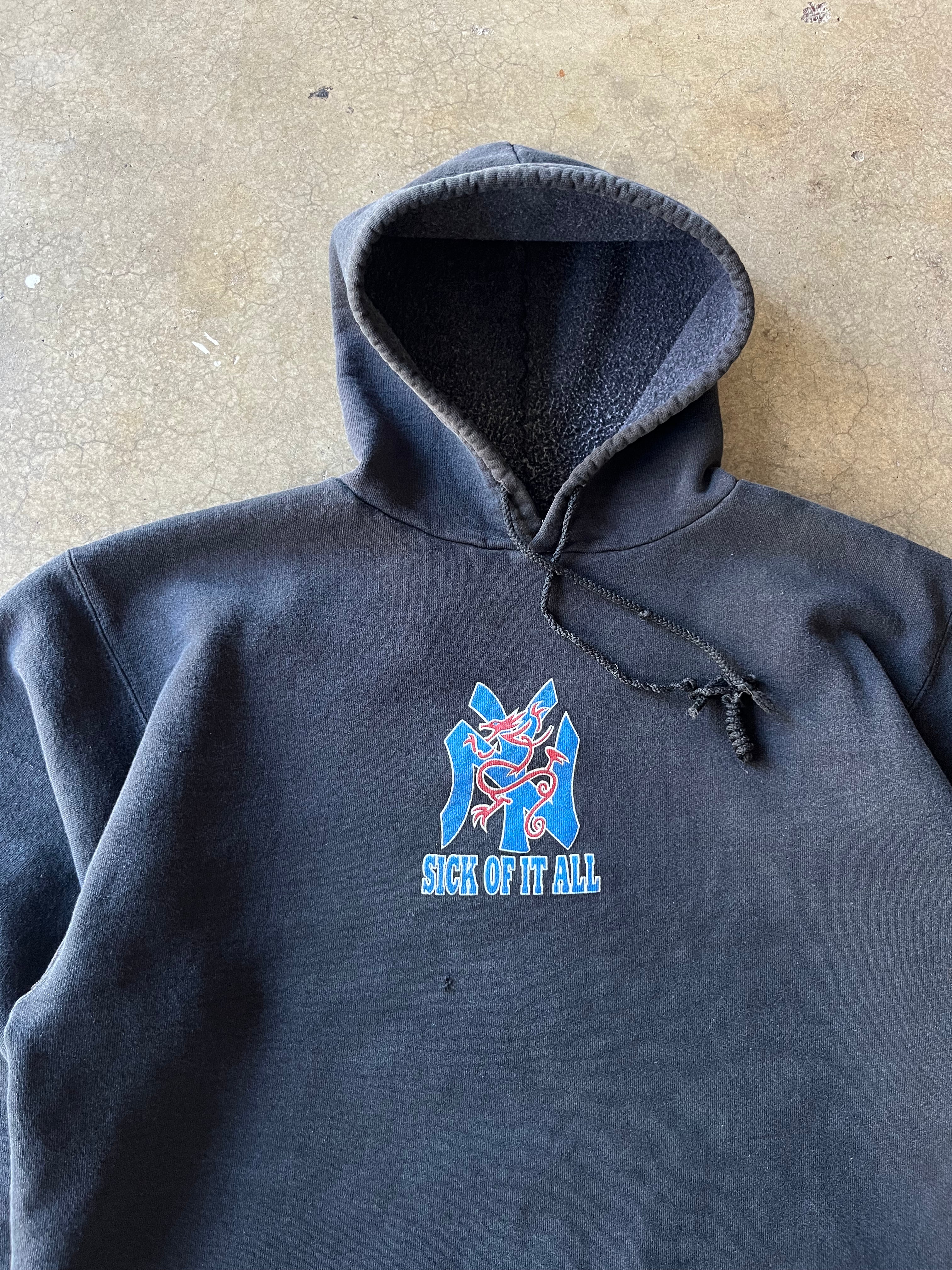 90S SICK OF IT ALL HOODIE - L