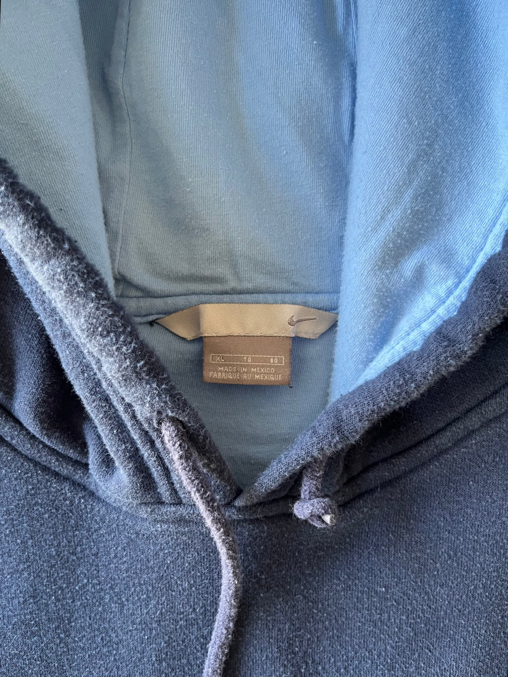 00S NAVY BLUE NIKE SPELL OUT HOODIE - XL