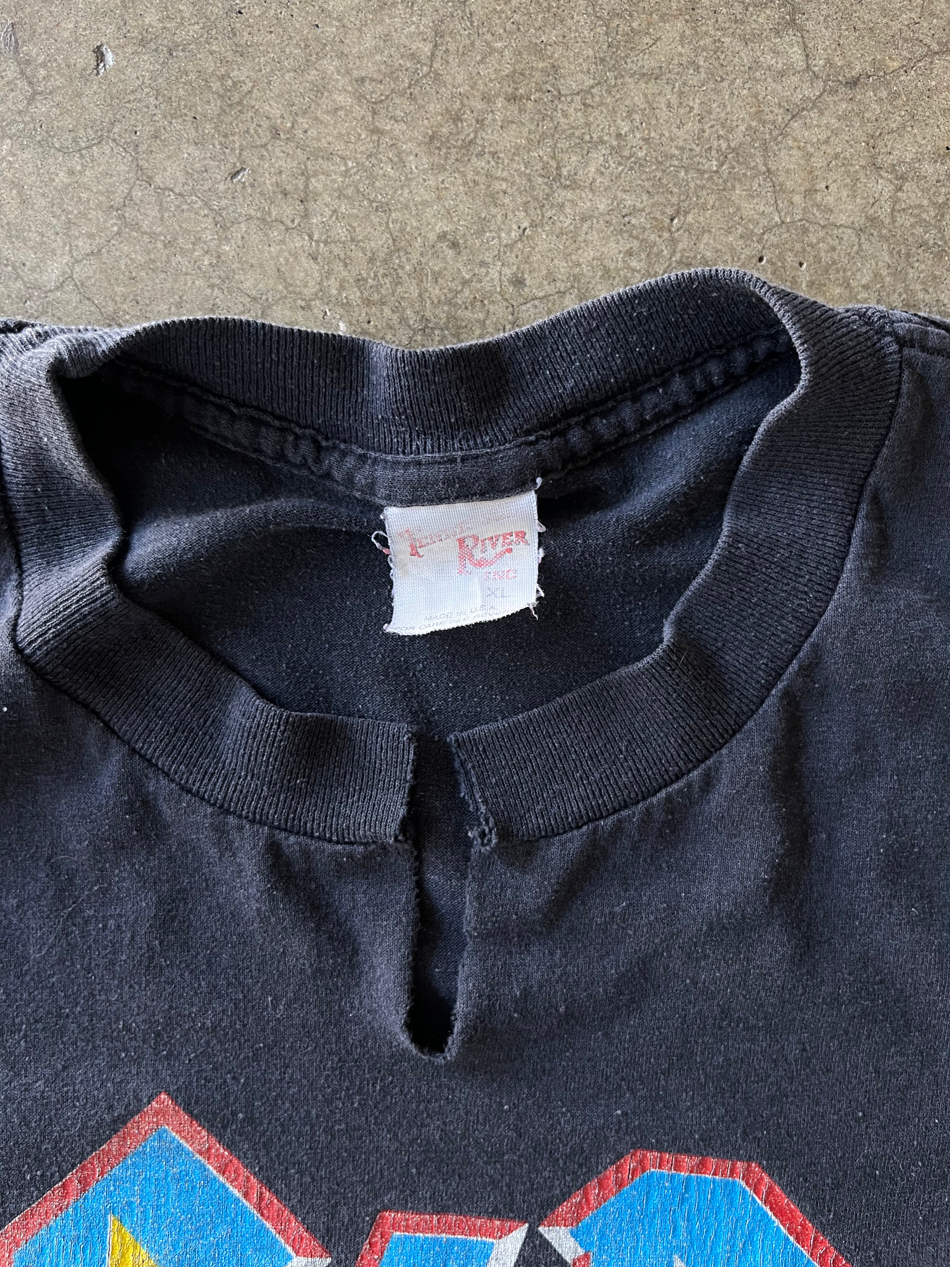 90S AC/DC CUT OFF BAND TEE - XL