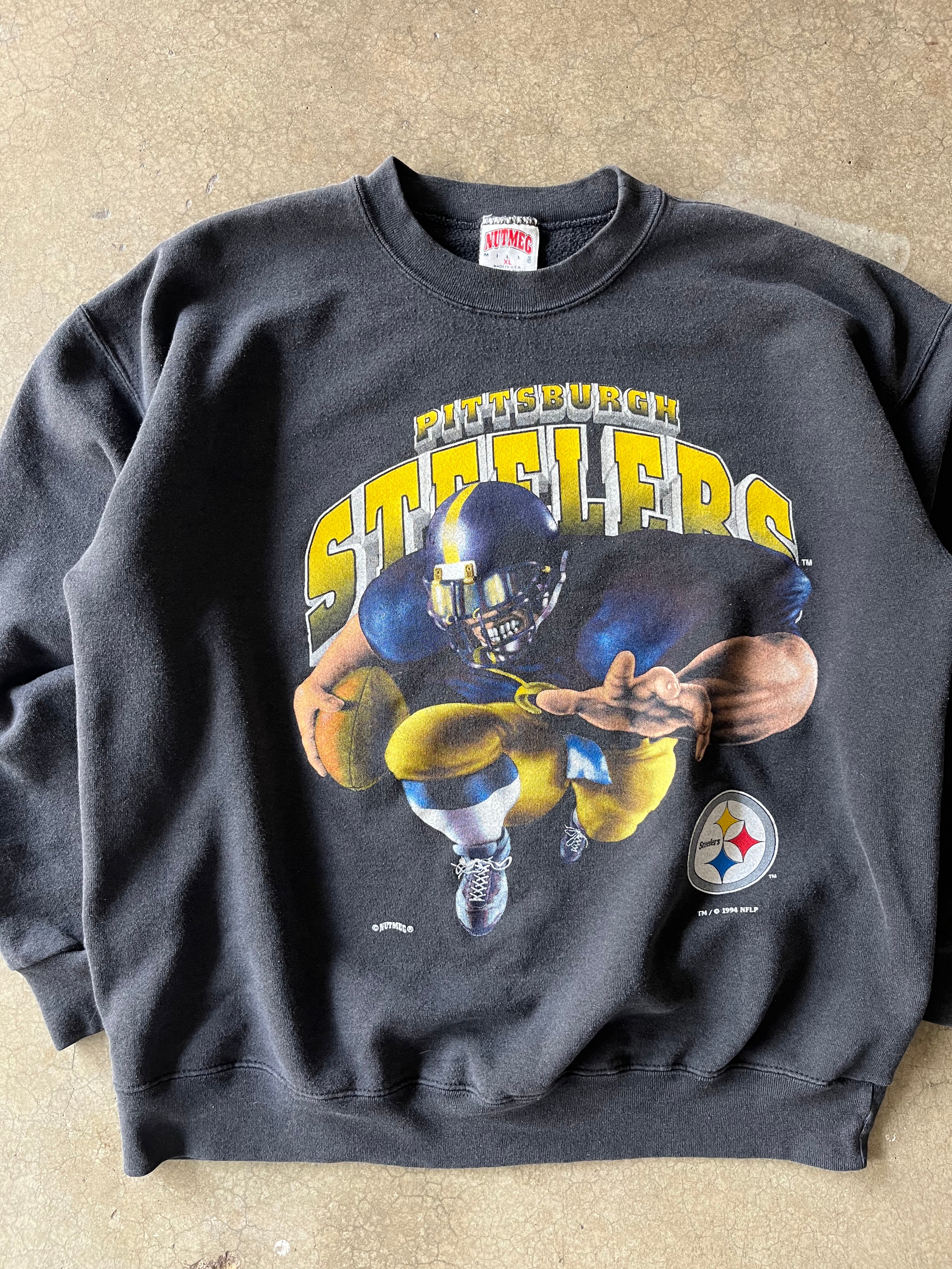 90S PITTSBURG STEELERS CREWNECK - XL