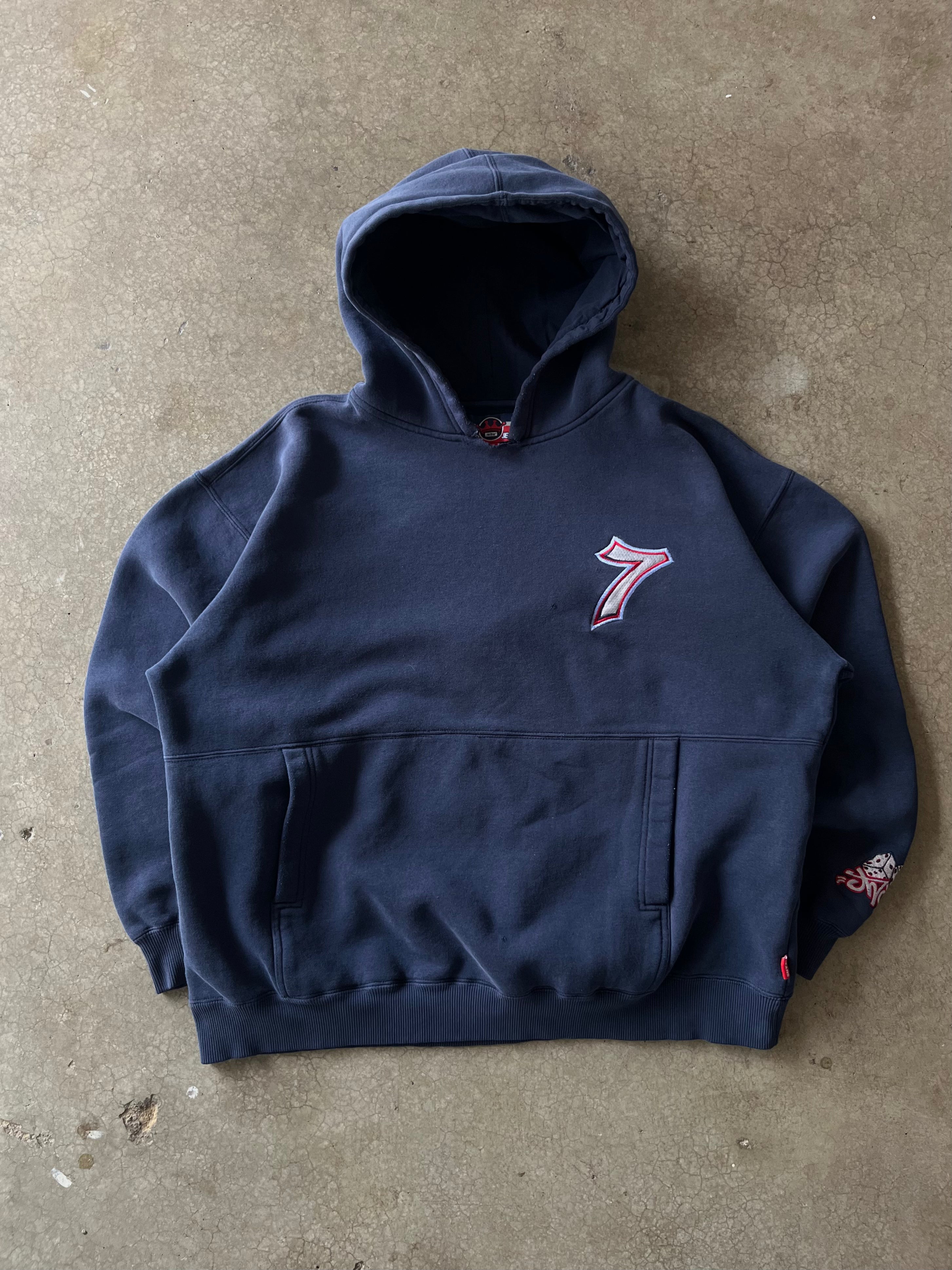 00S JNCO NAVY BLUE DICE HOODIE - XL