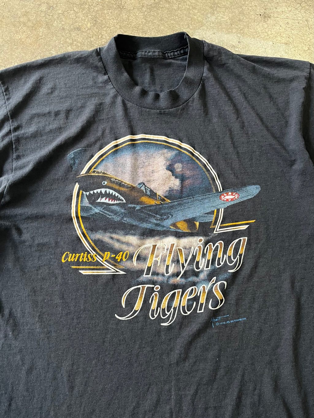 80S 3D EMBLEM FLYING TIGER TEE - M