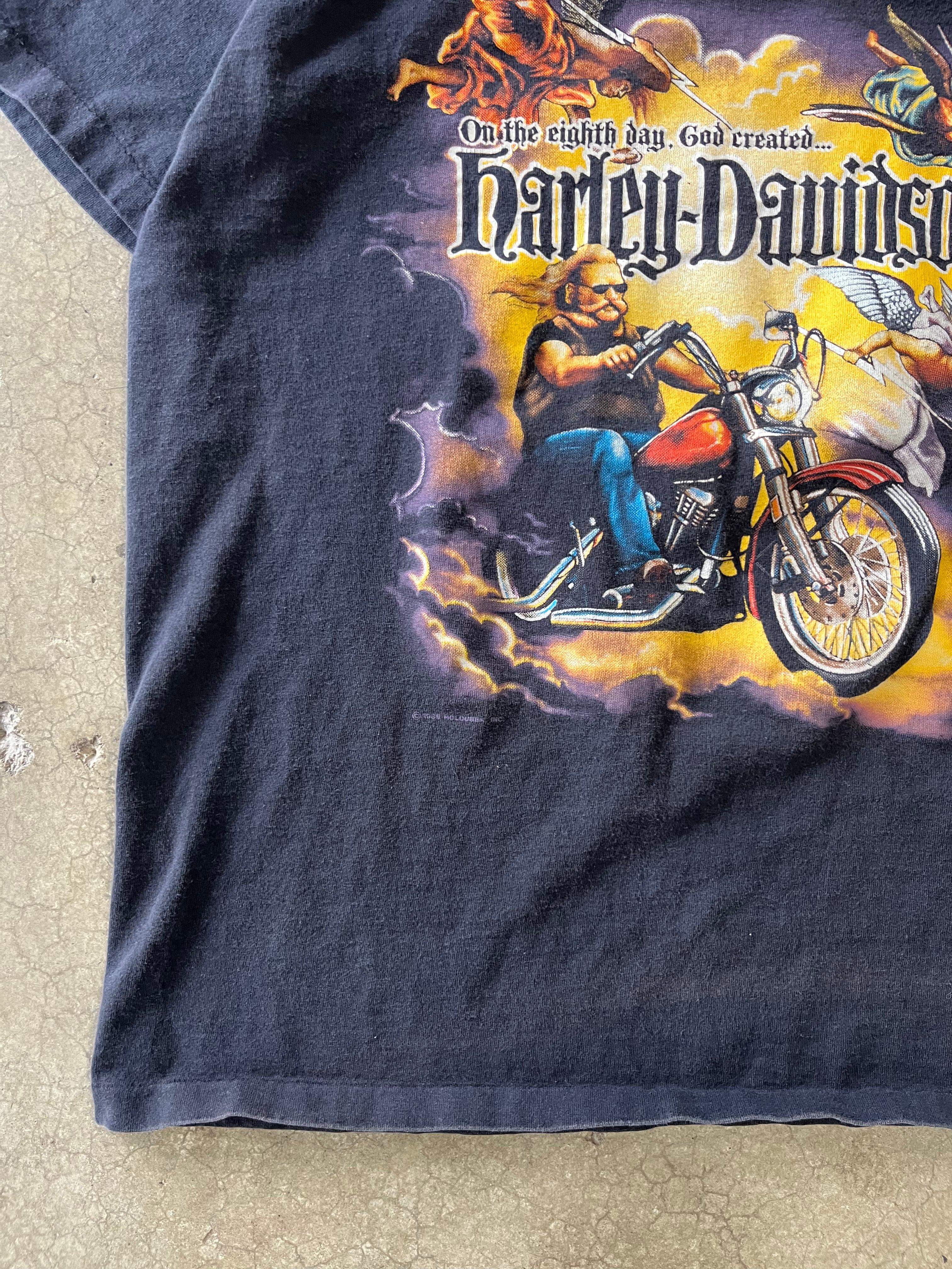 90S HARLEY DAVIDSON NEW HAMPSHIRE TEE - L