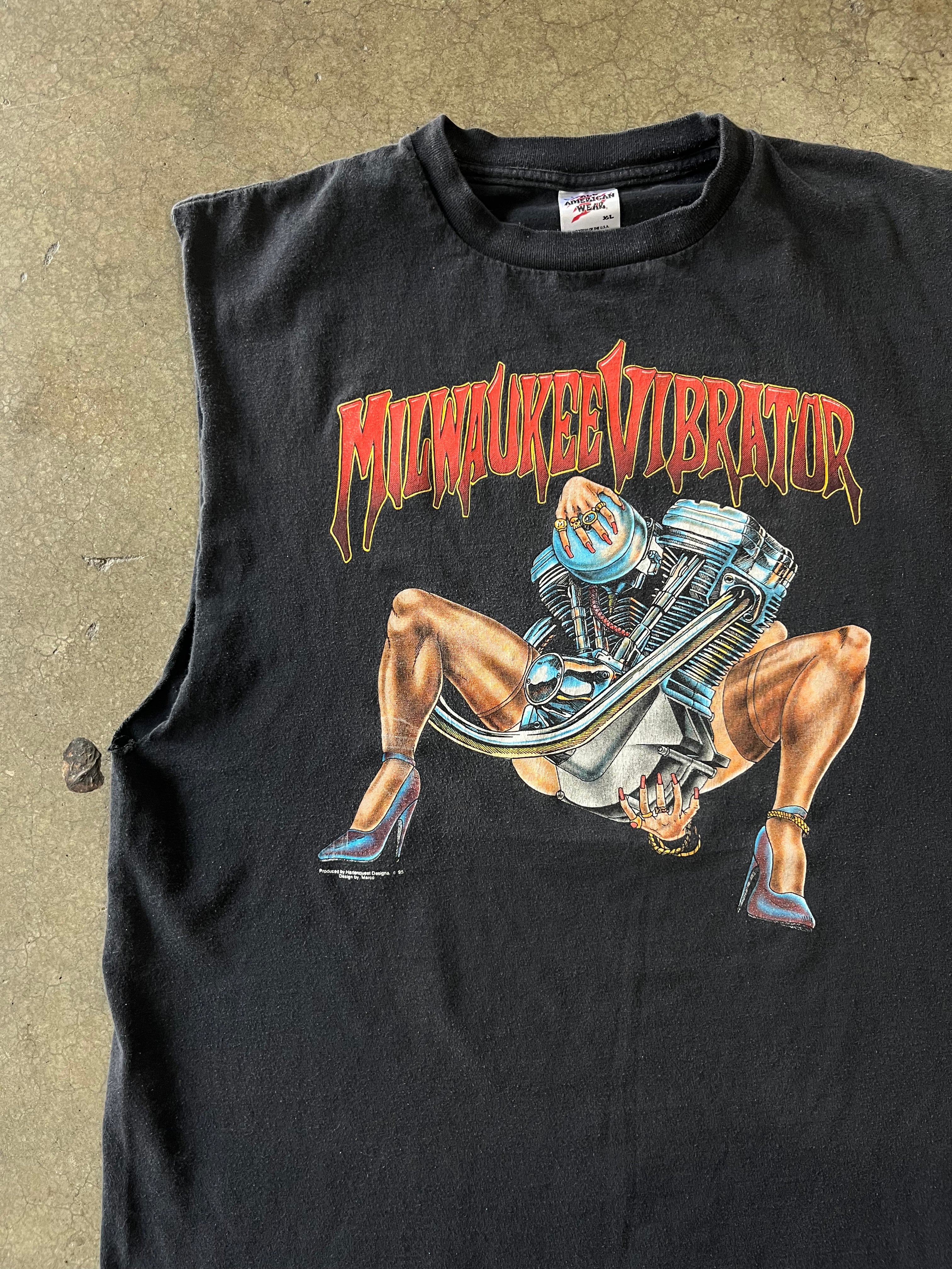 90S MILWAUKEE VIBRATORS CUT OFF TEE - XL
