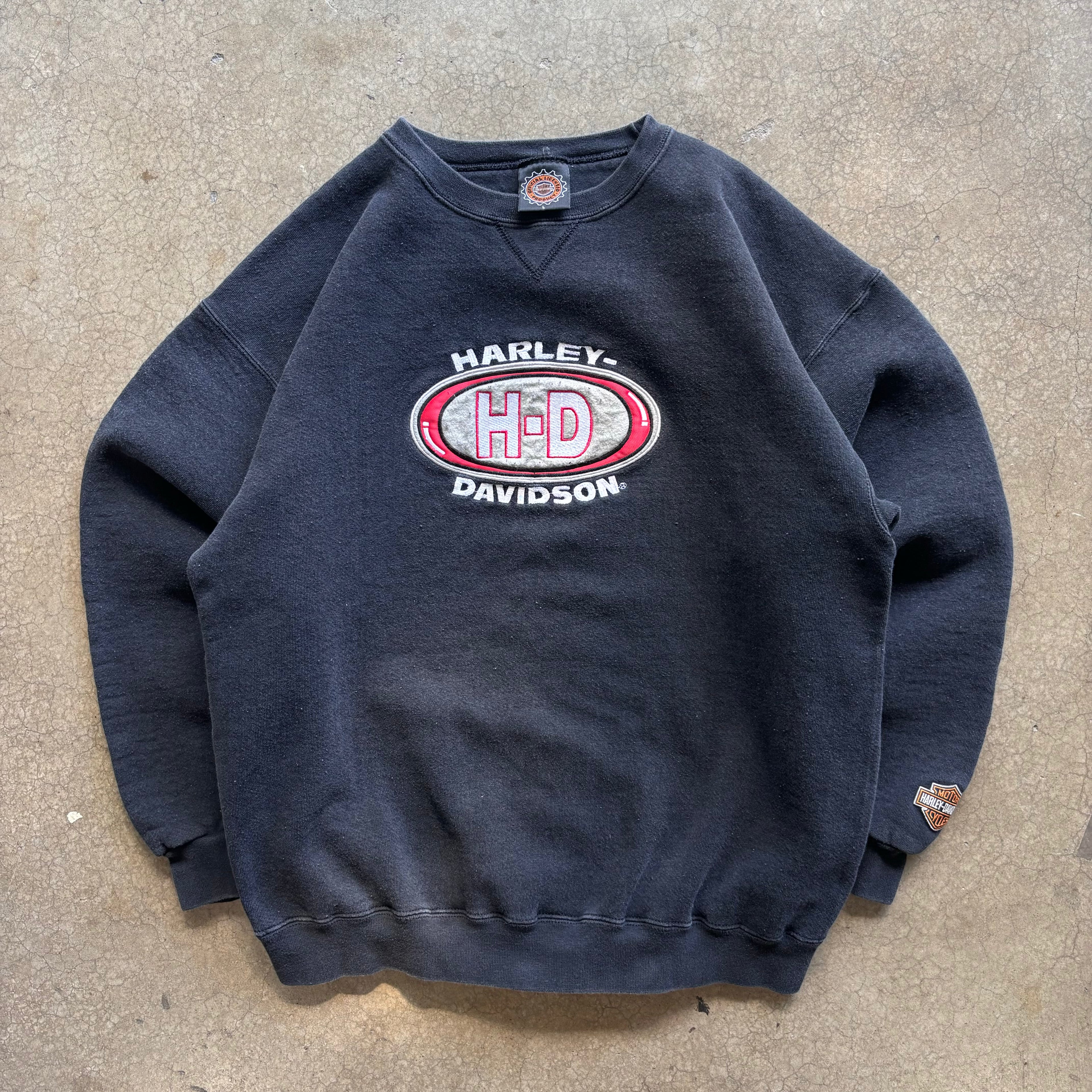 90s HARLEY DAVIDSON CREWNECK - L