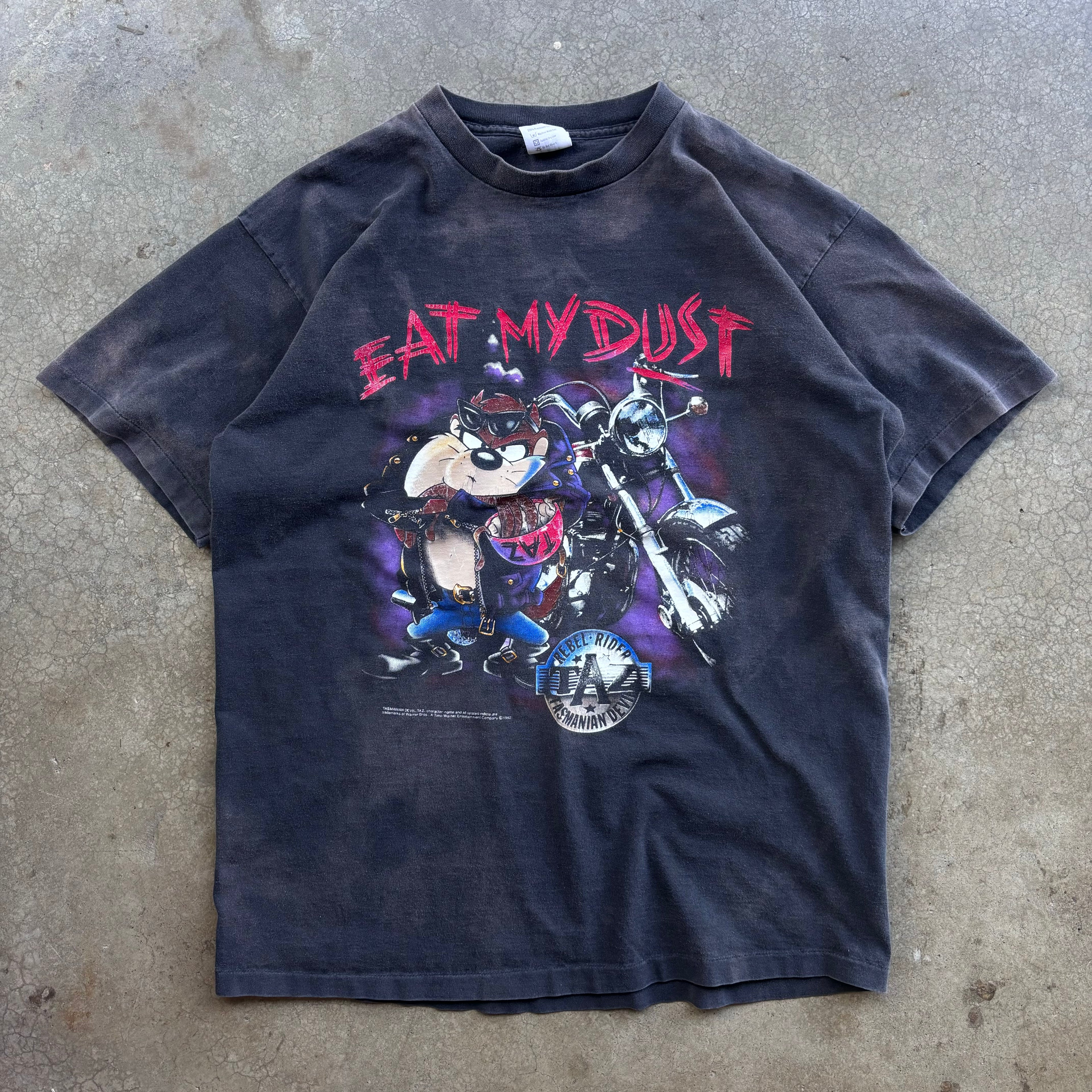 90s TAZ BIKER TEE - XL