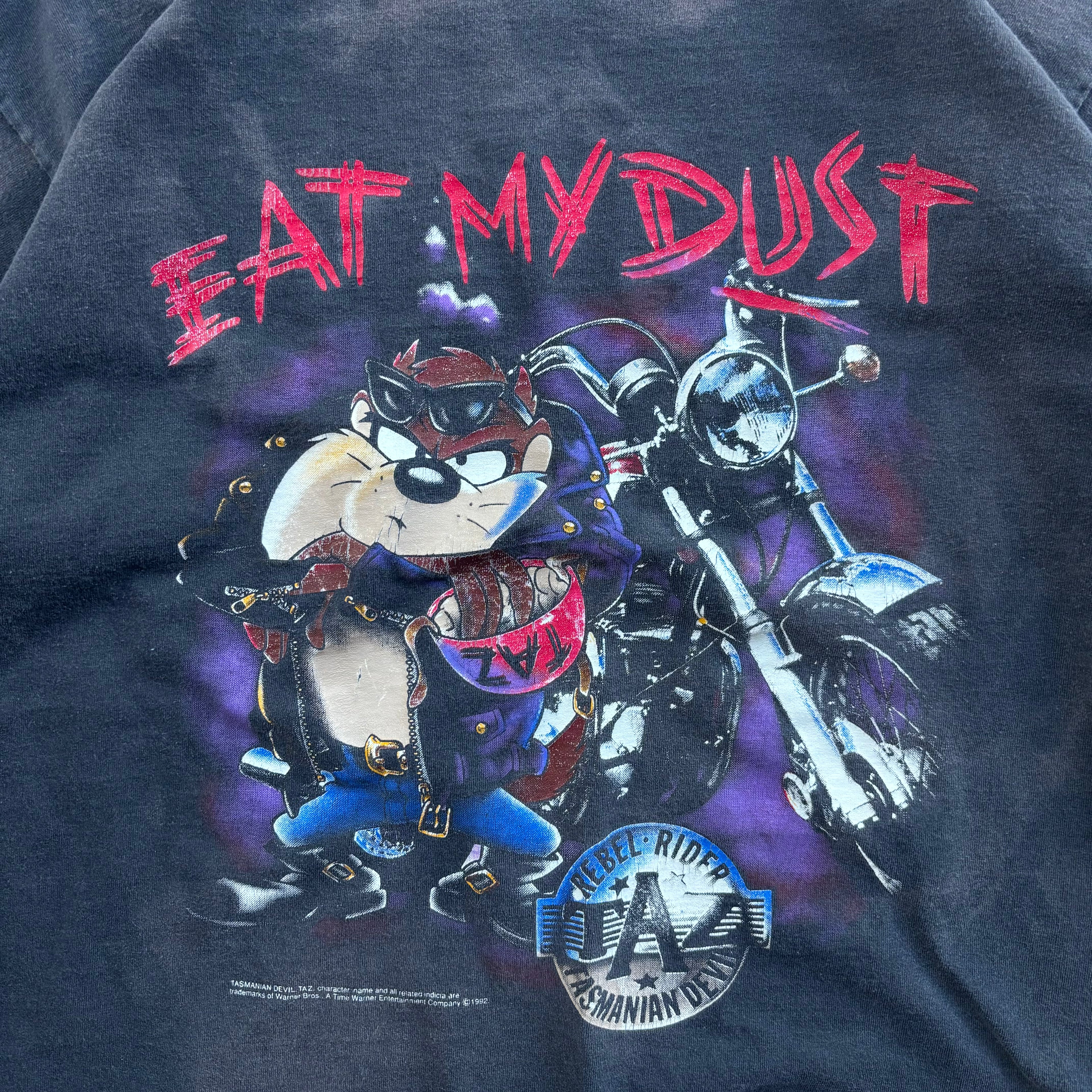 90s TAZ BIKER TEE - XL