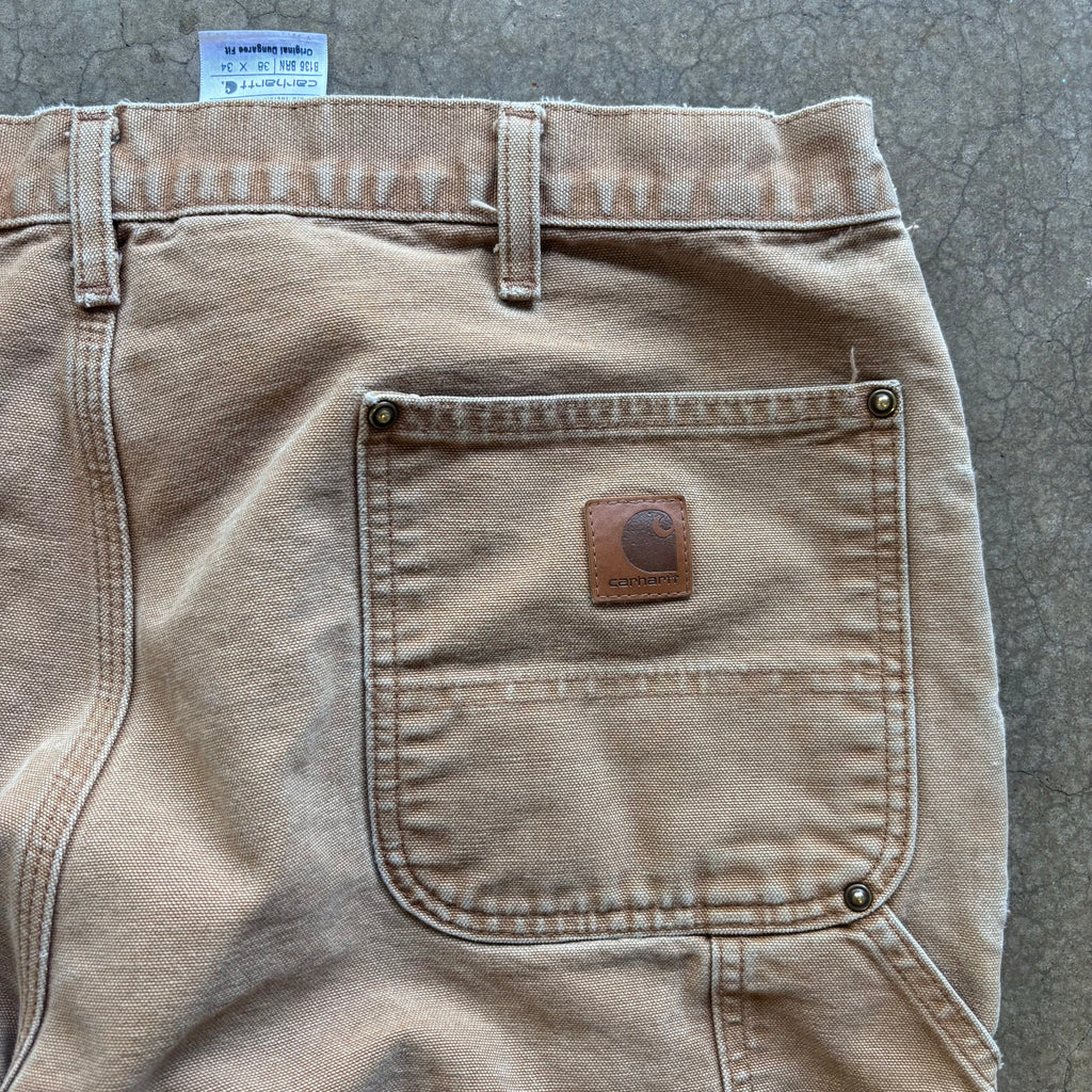 90s CARHARTT TAN DOUBLE KNEES - 38X34