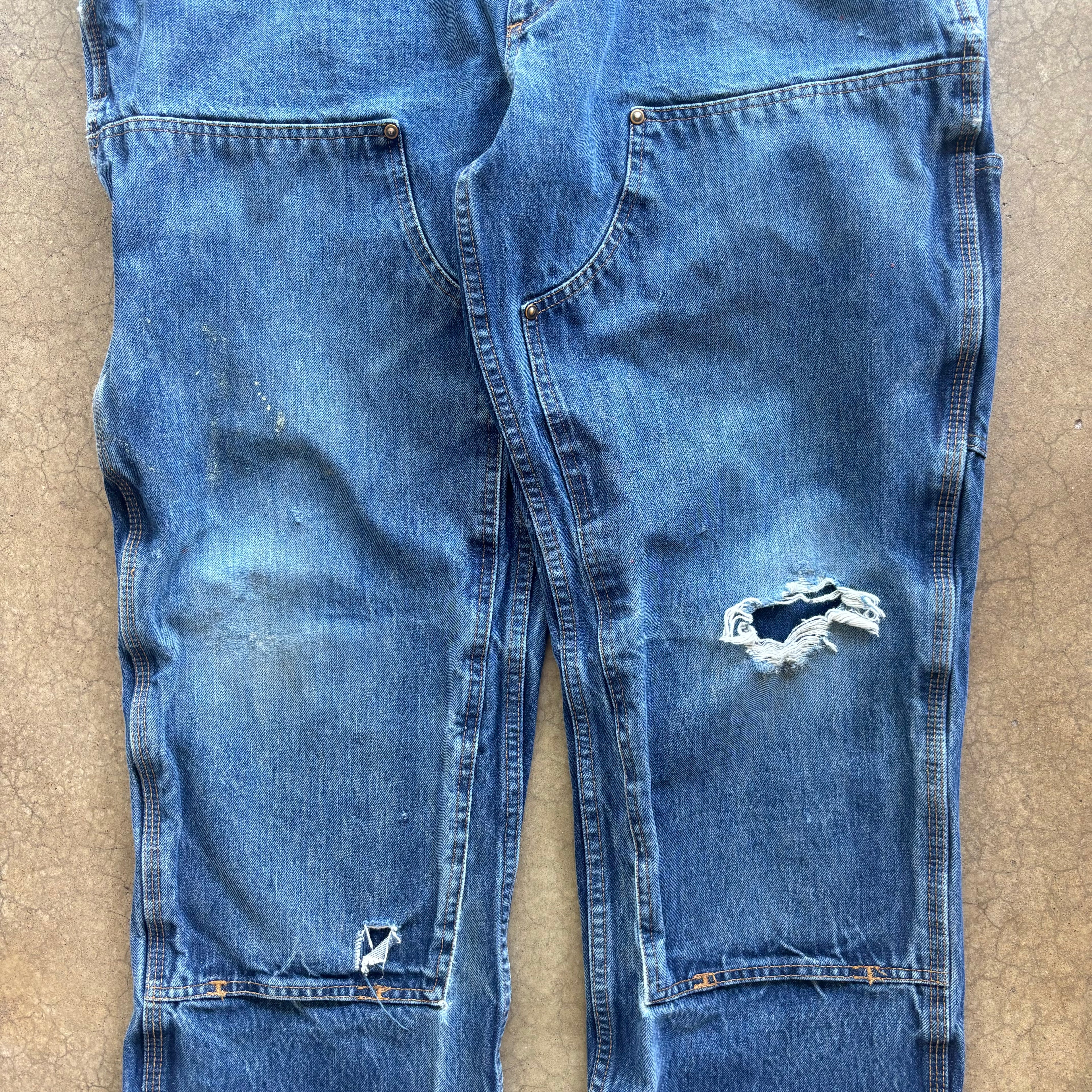 00s CARHARTT DENIM DOUBLE KNEES - 38X32