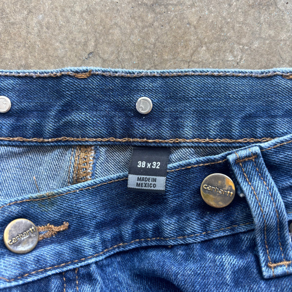 00s CARHARTT DENIM DOUBLE KNEES - 38X32