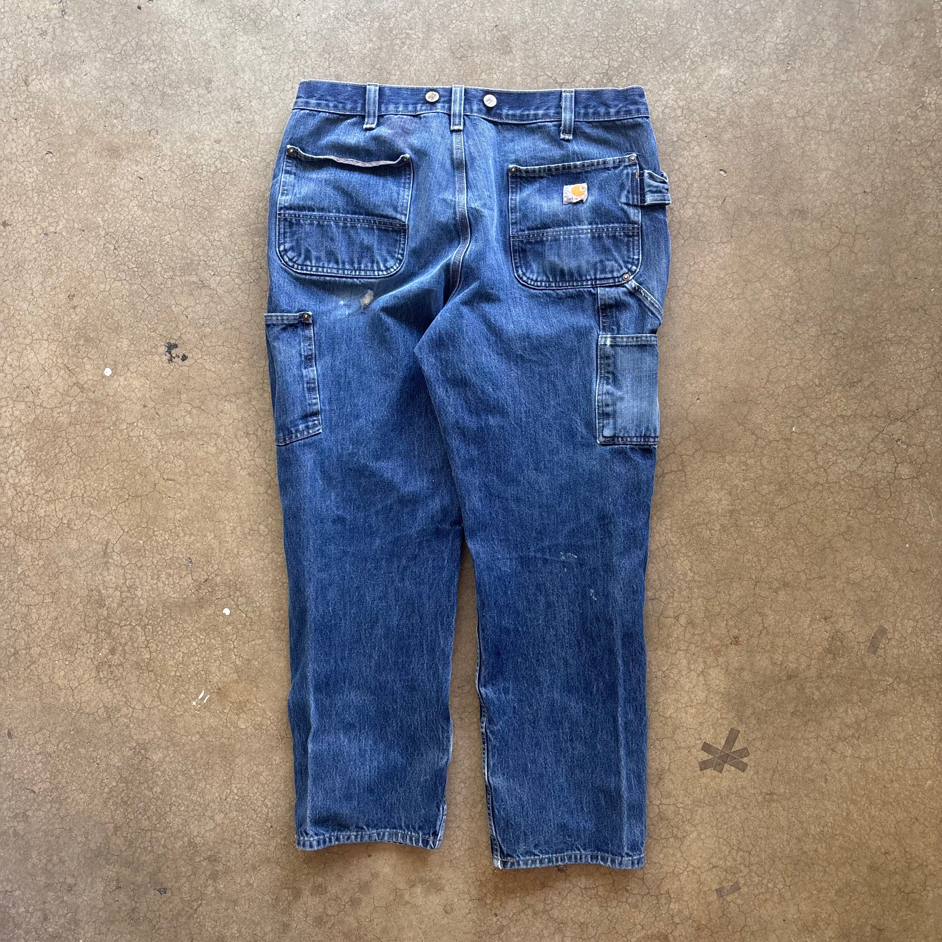 00s CARHARTT DENIM DOUBLE KNEES - 38X32