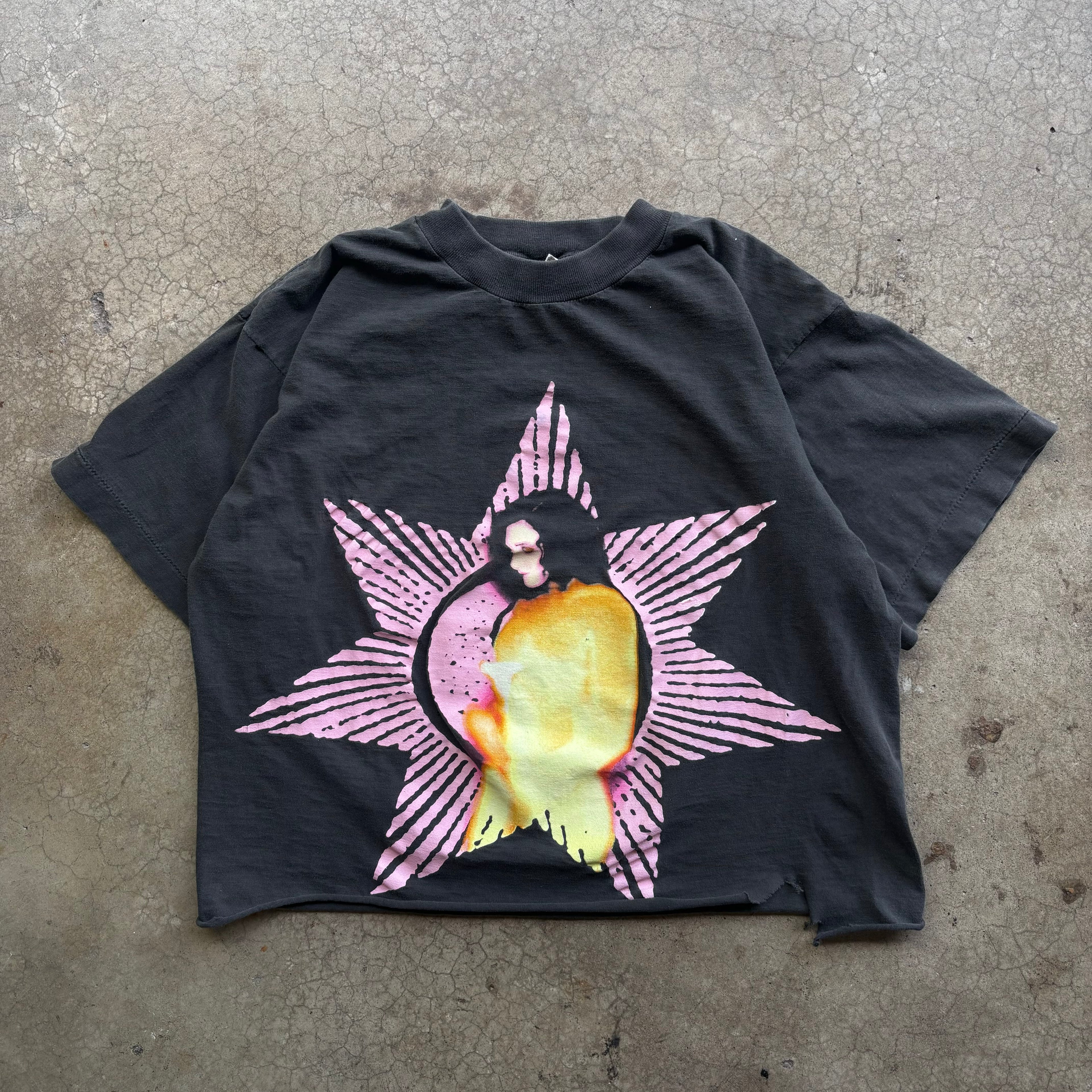 90s SIOUXSIE & THE BANSHEES CROPPED TEE - L