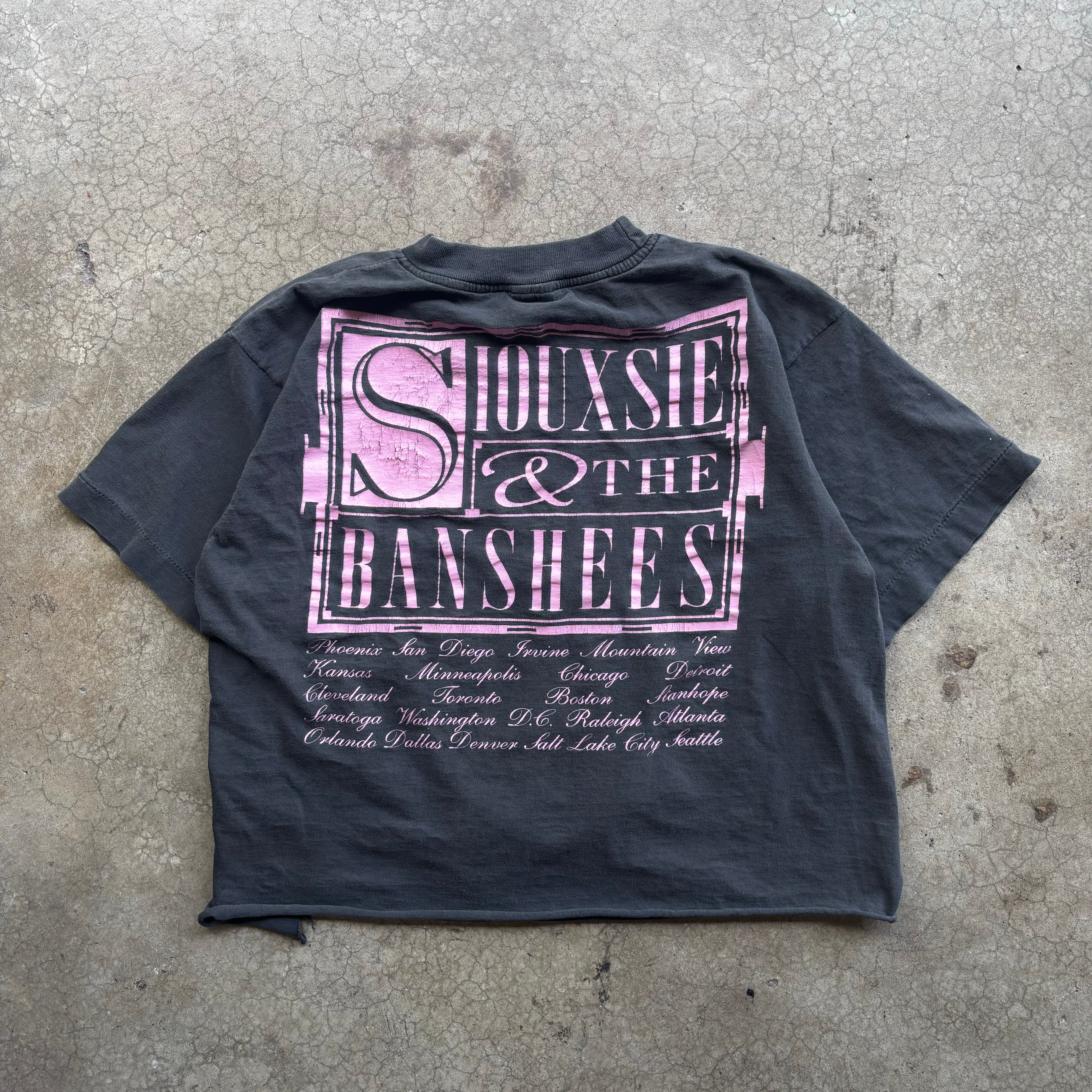 90s SIOUXSIE & THE BANSHEES CROPPED TEE - L