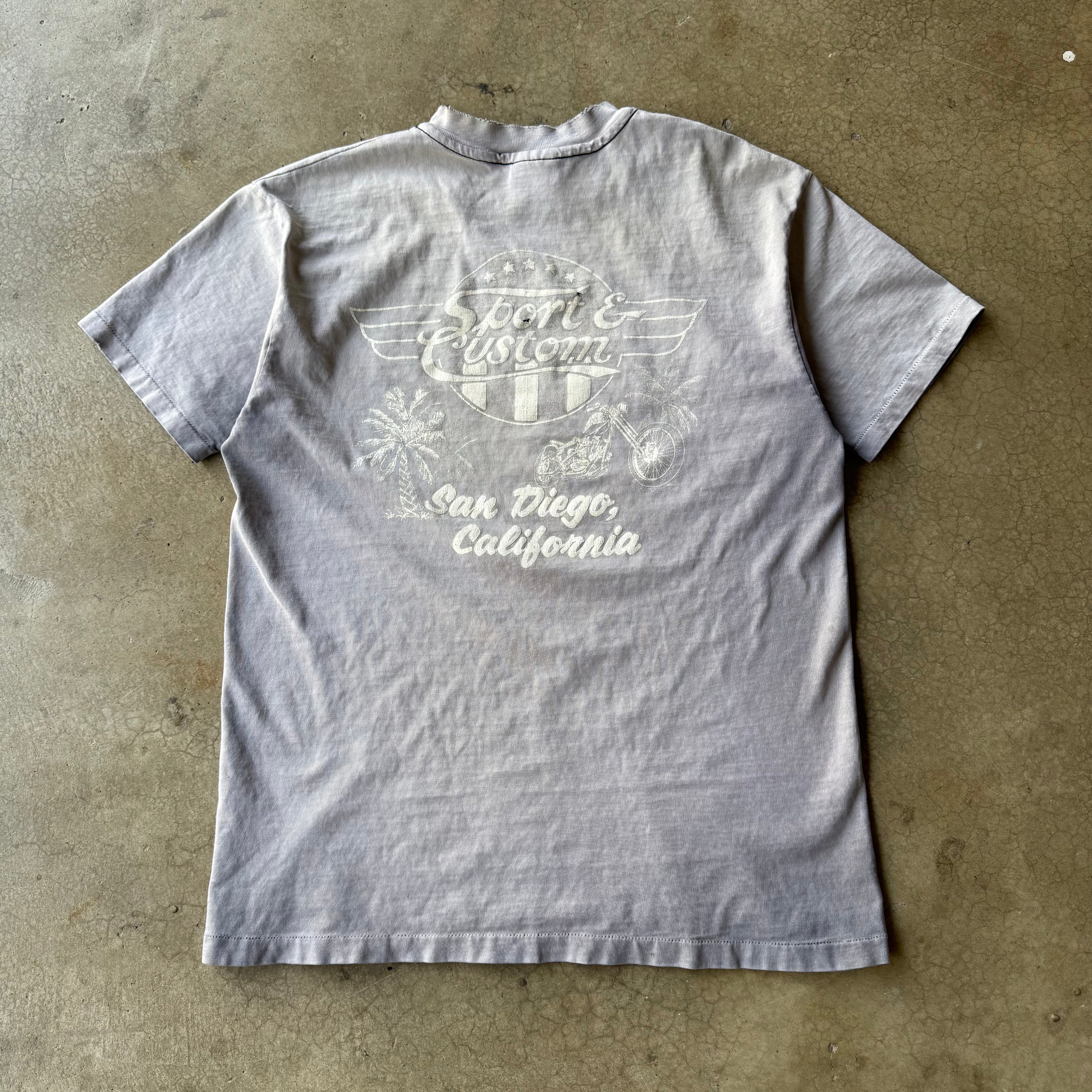 80S HARLEY DAVIDSON SAN DIEGO BIKER TEE - M