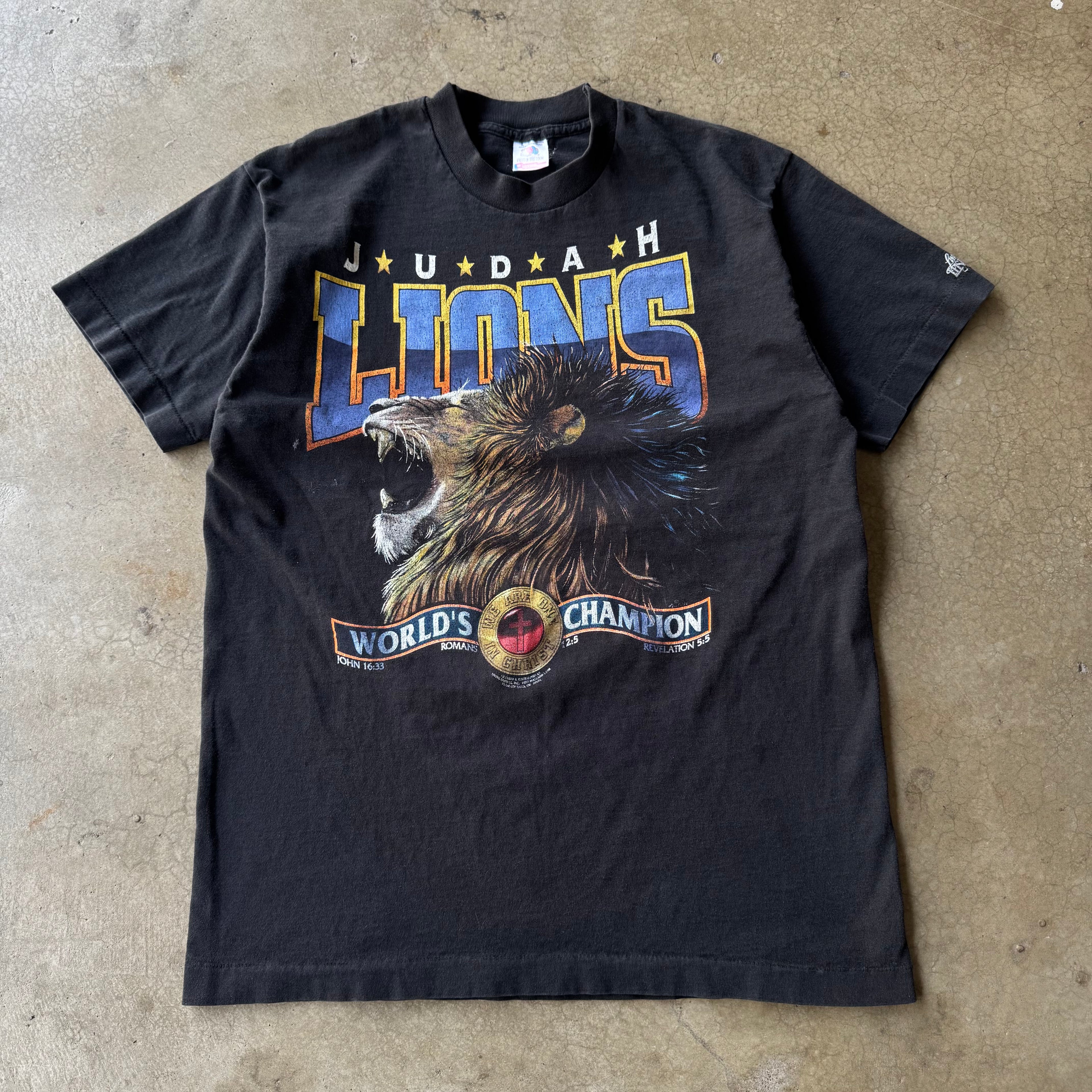 90S JUDAH LIONS CHAMPIONSHIP TEE - L