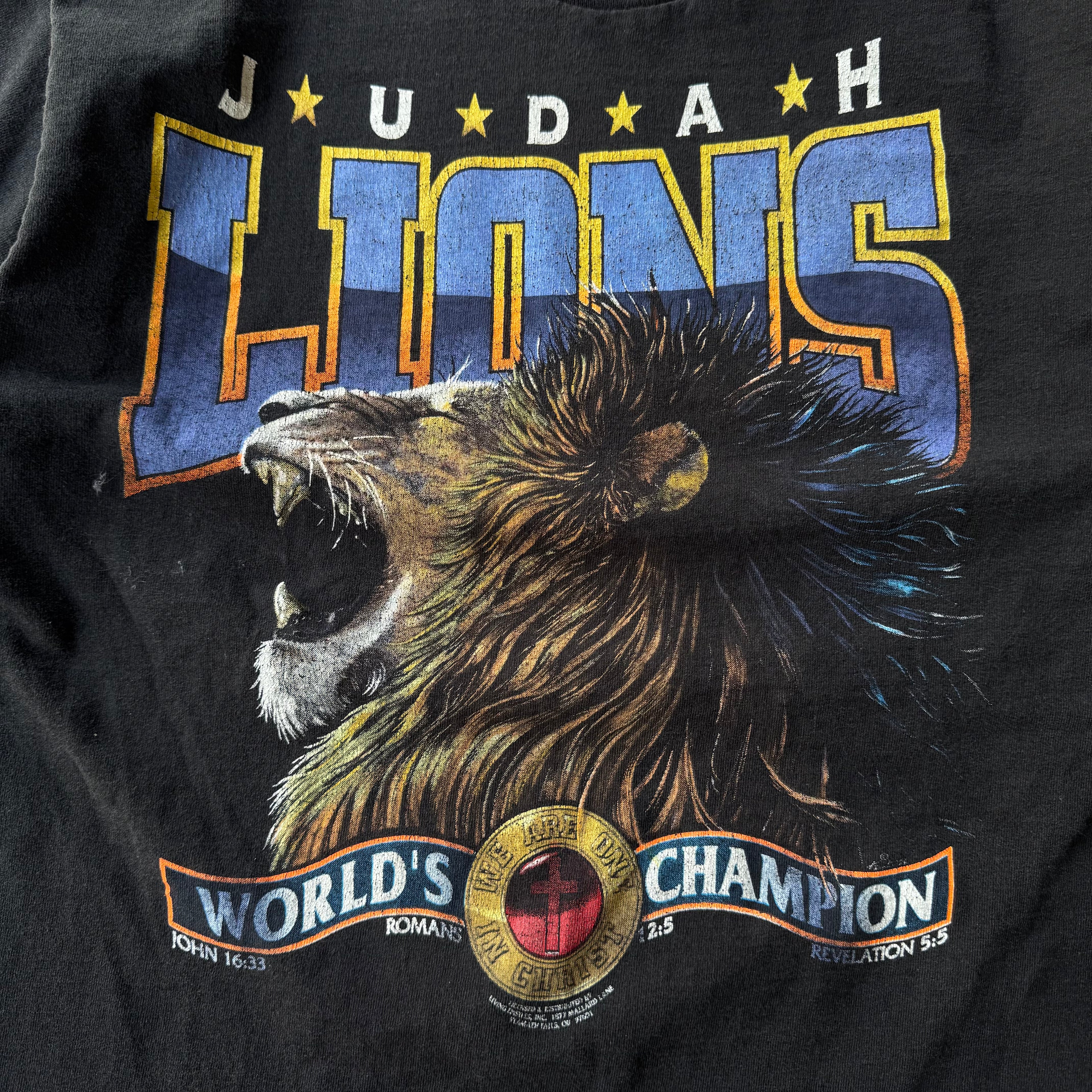 90S JUDAH LIONS CHAMPIONSHIP TEE - L