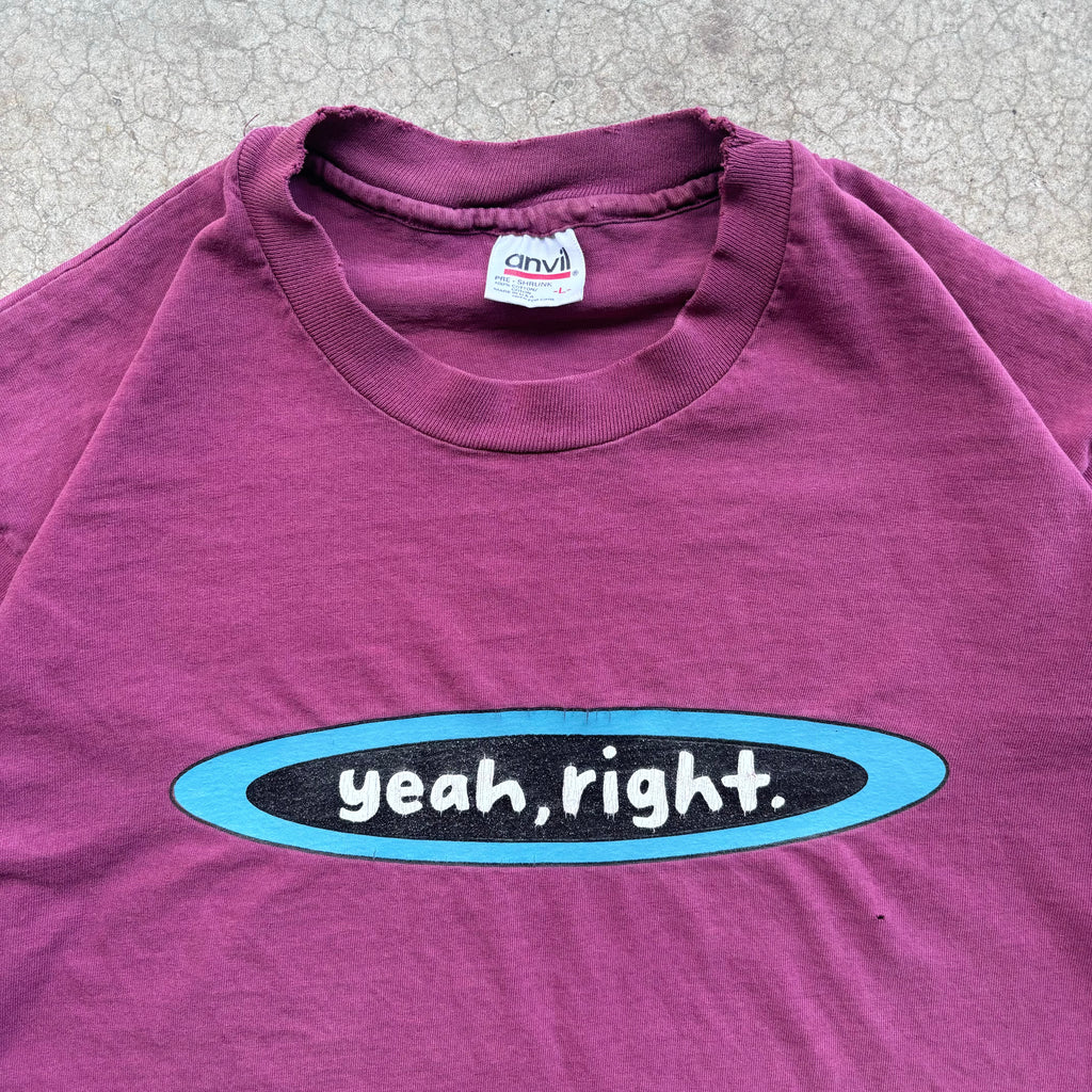 90s YEAH RIGHT TEE - L