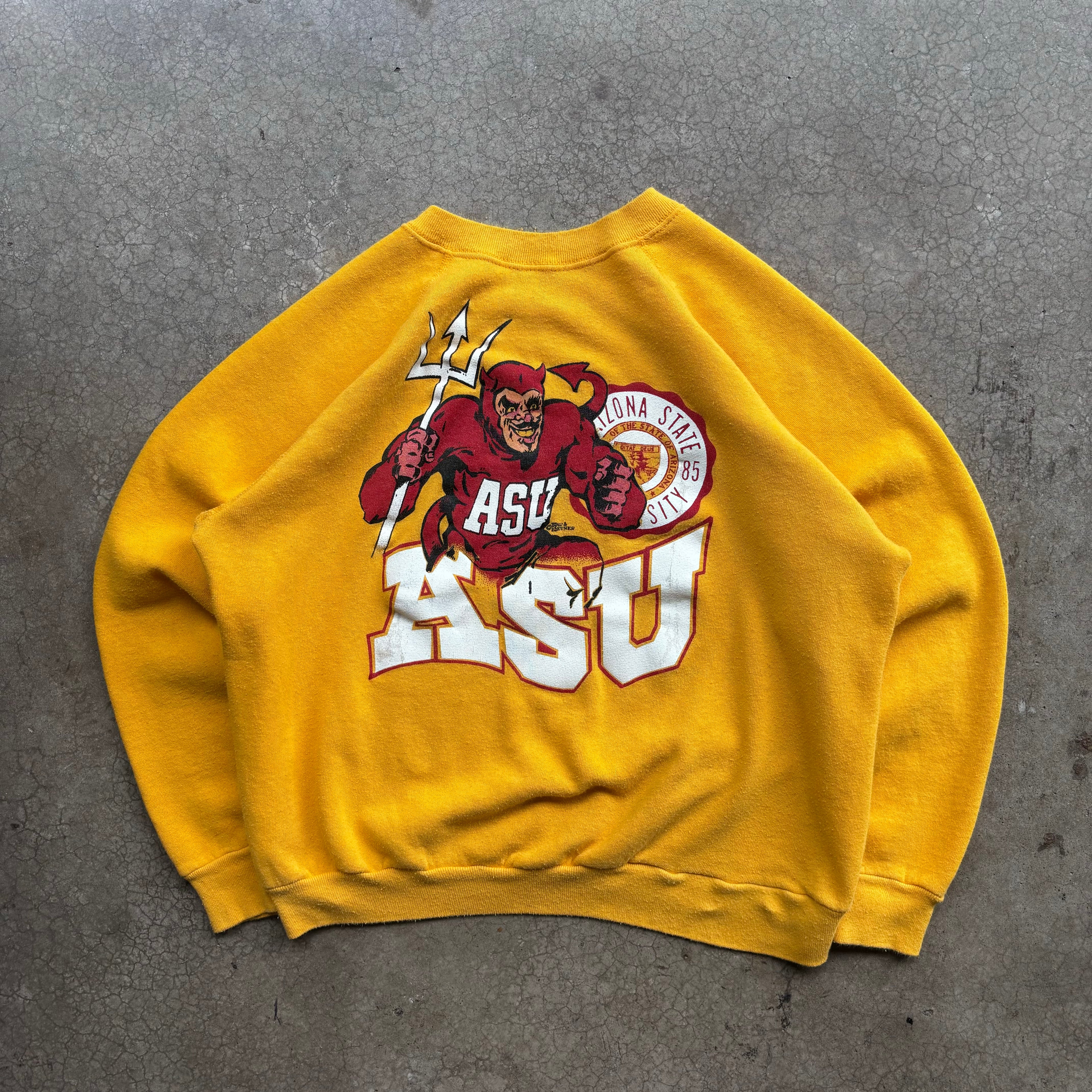 80s ASU SUN DEVILS CREWNECK - L