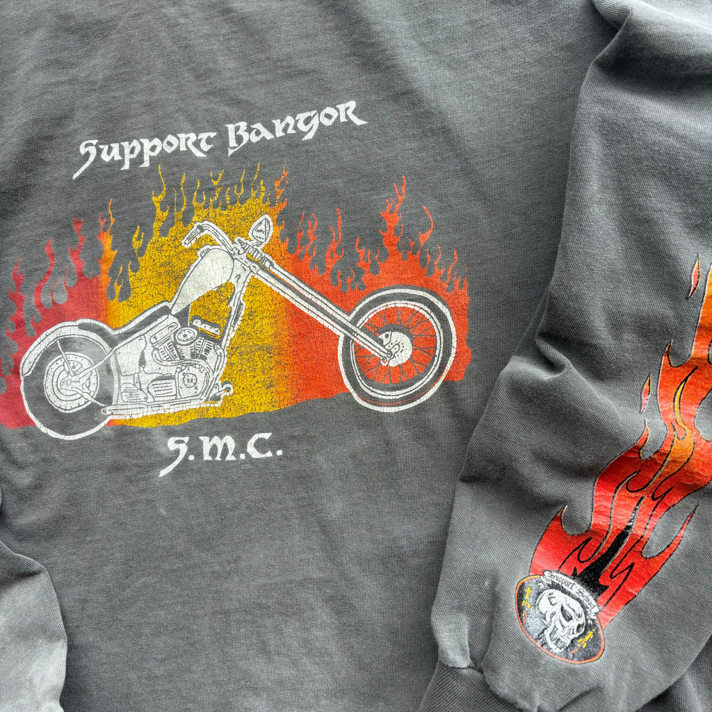90s SUPPORT GMC FLAME LONGSLEEVE TEE - M