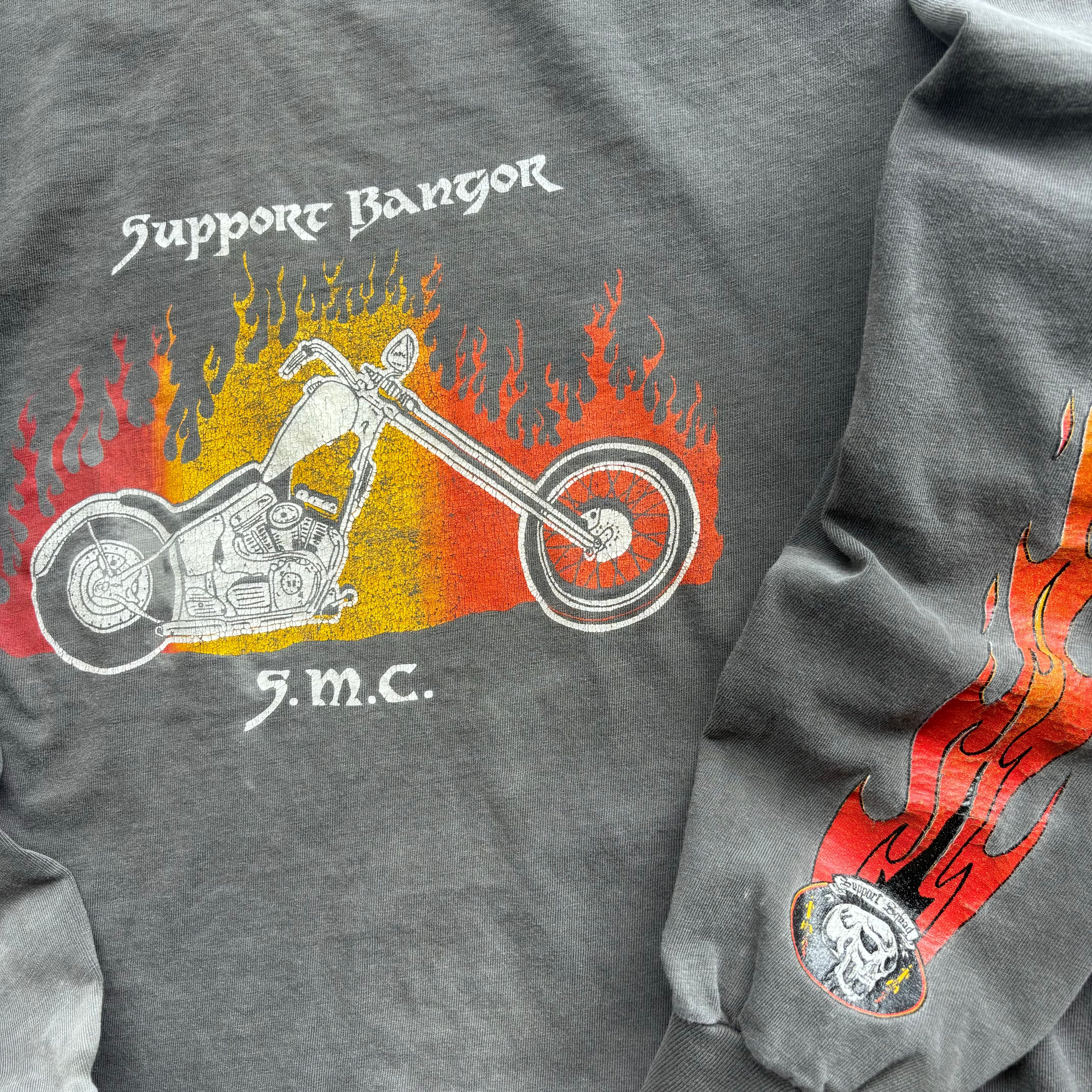 90s SUPPORT GMC FLAME LONGSLEEVE TEE - M