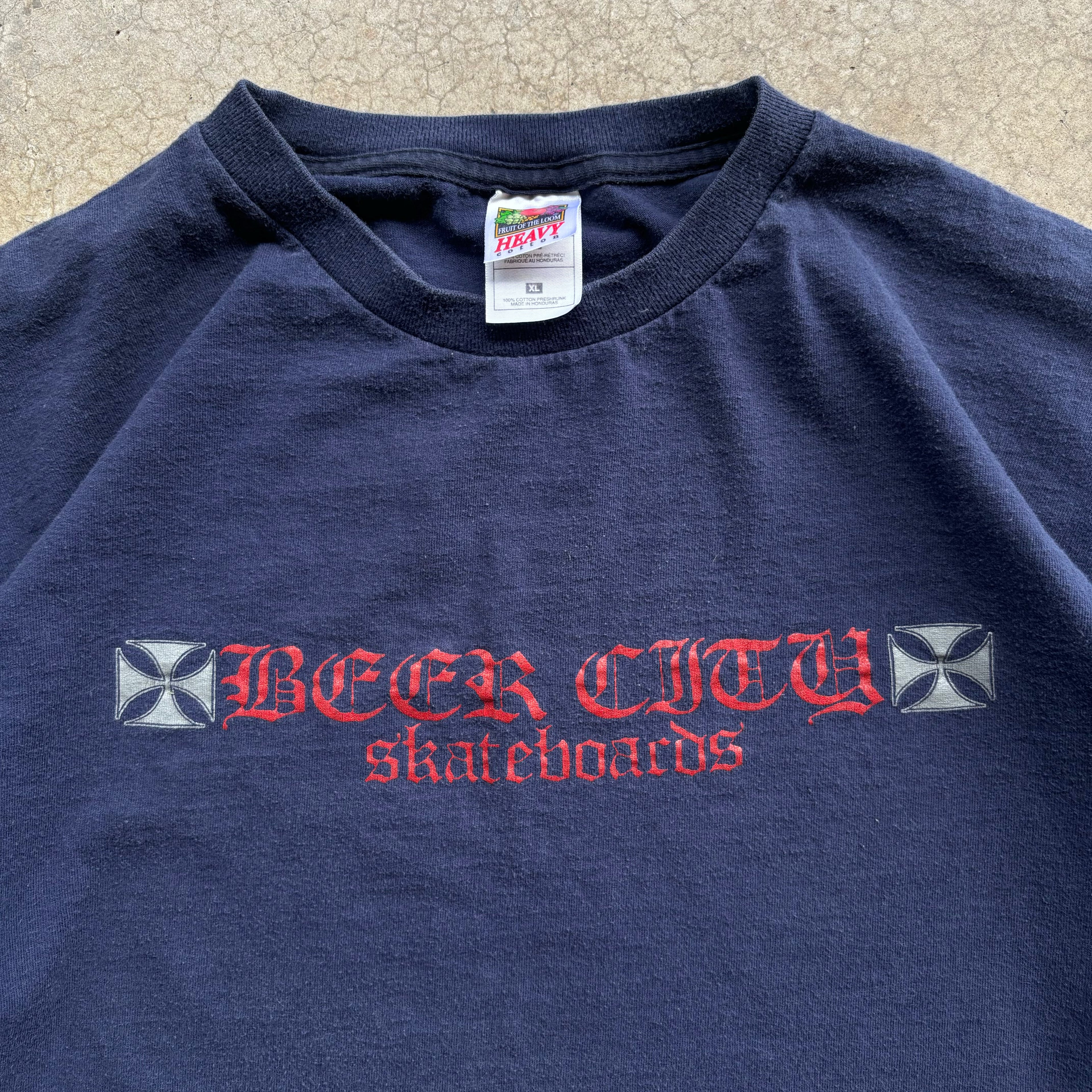 90s BEER CITY SKATEBOARDS TEE - XL