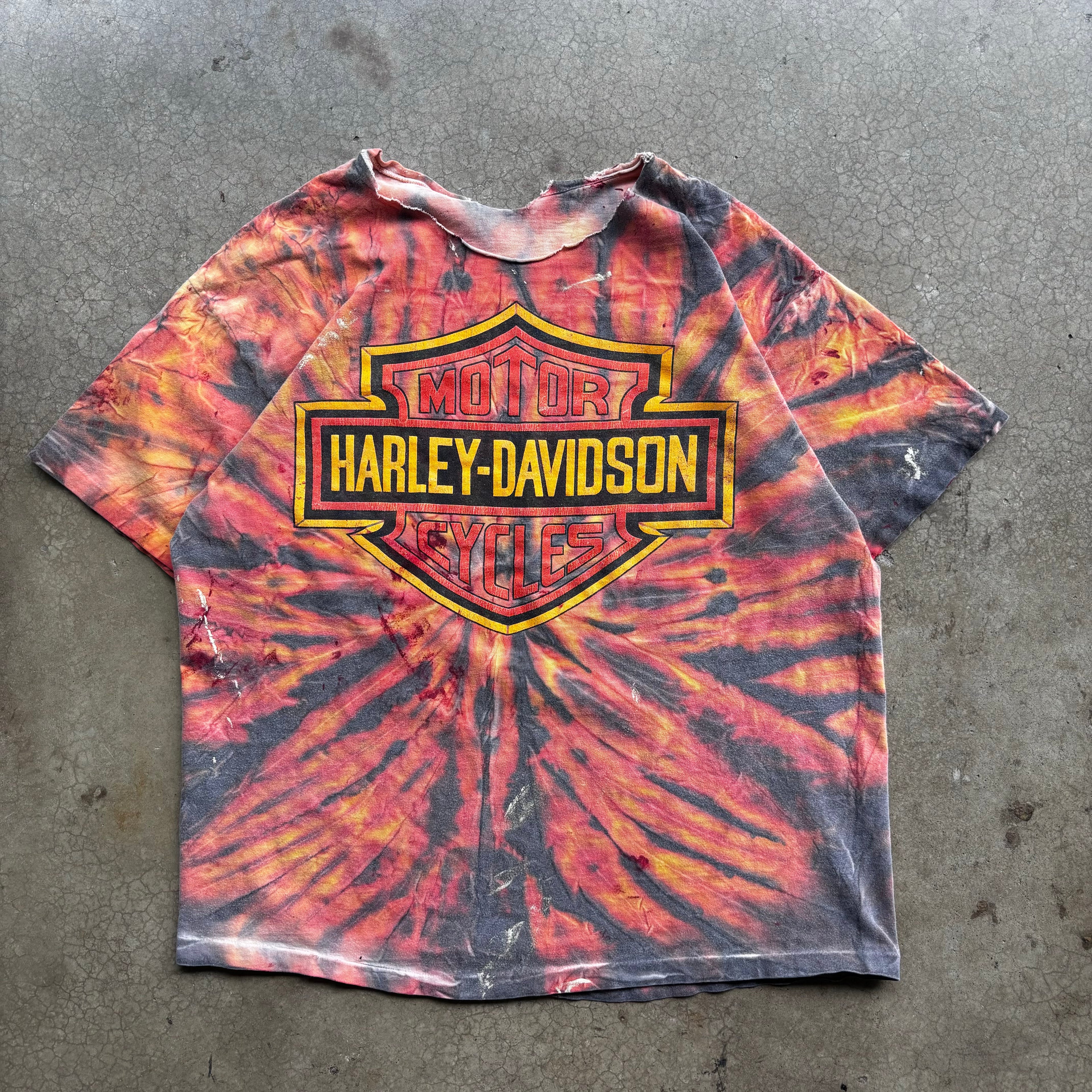 90s HARLEY TIE DYE - XL