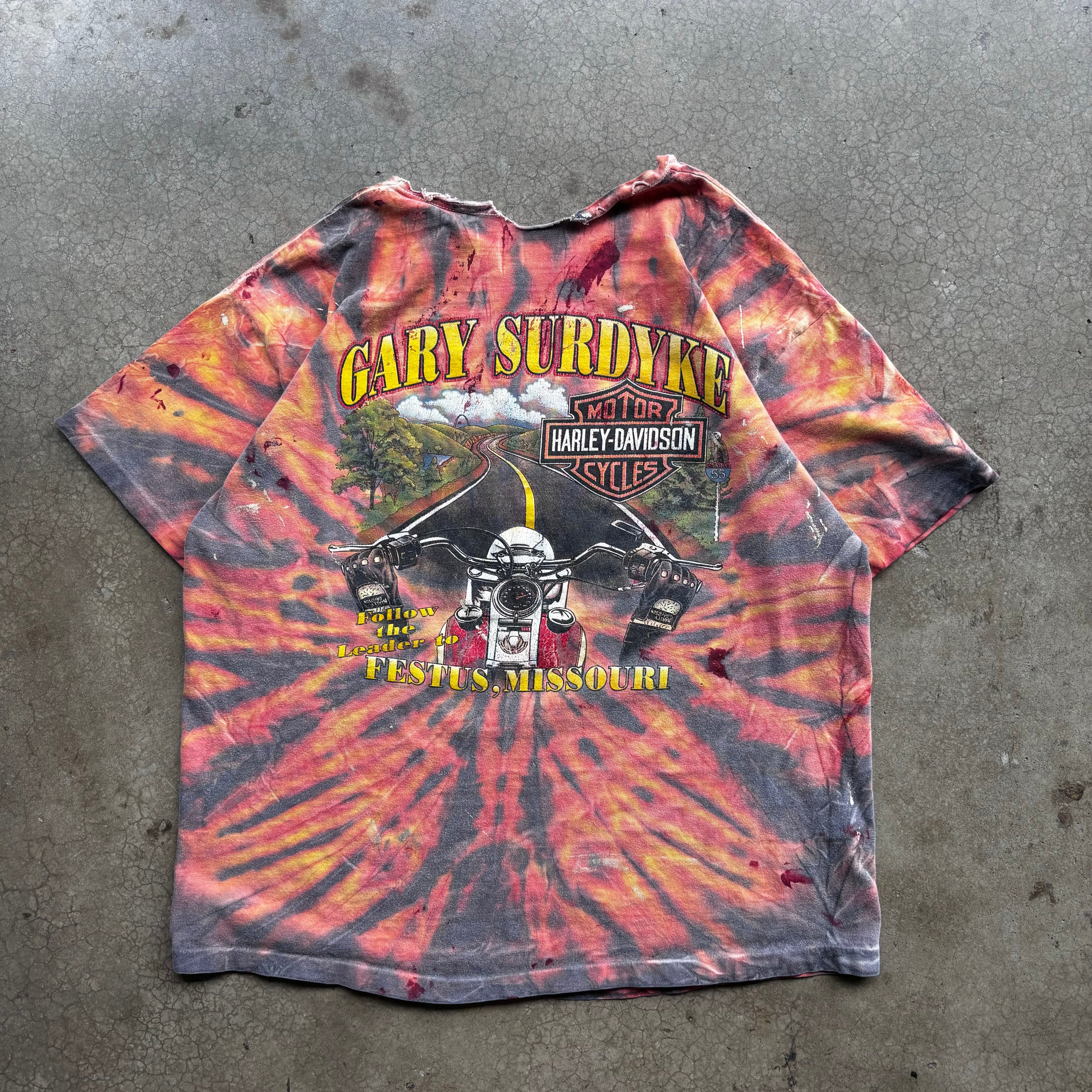 90s HARLEY TIE DYE - XL