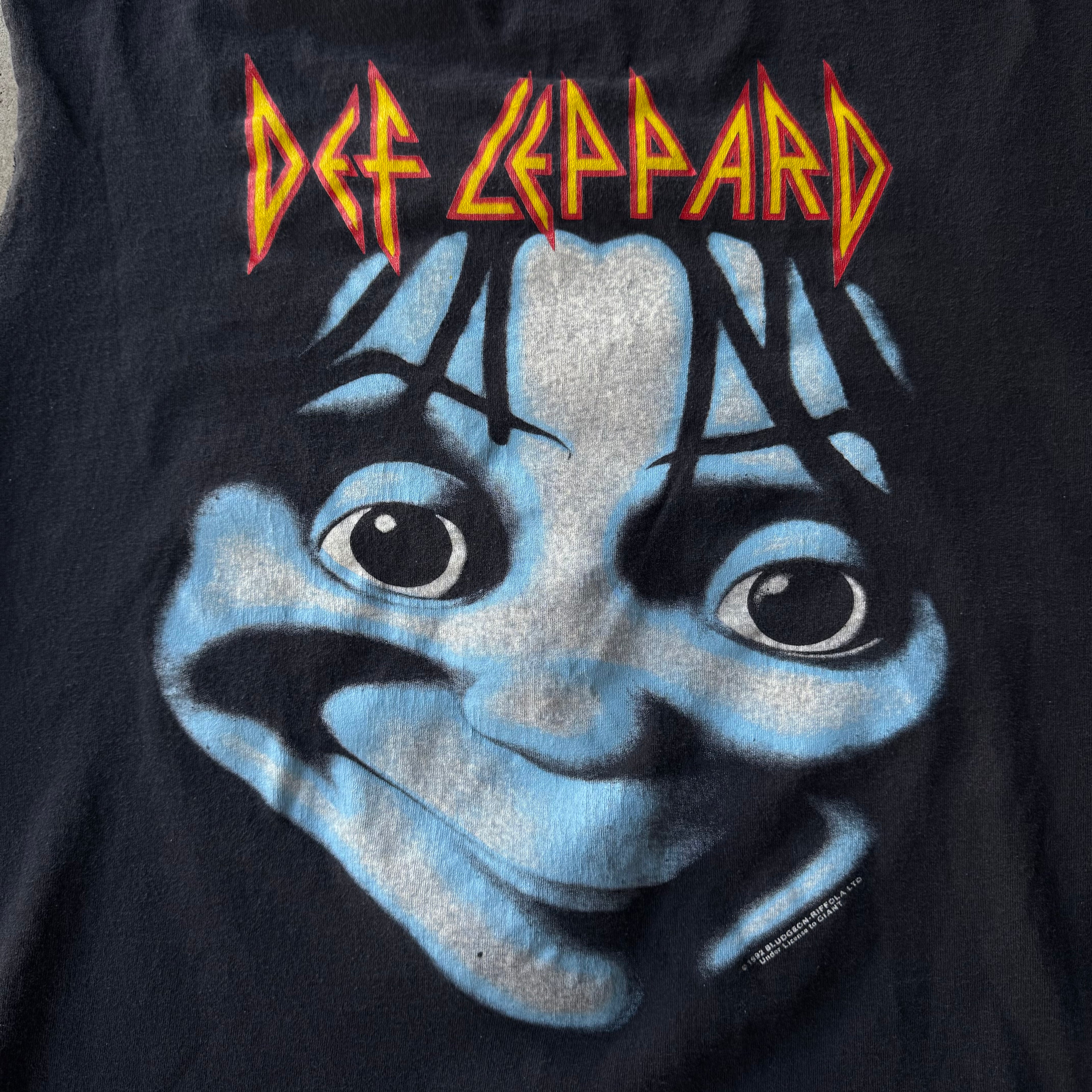 90S DEF LEAPARD CUT OFF BAND TEE - L