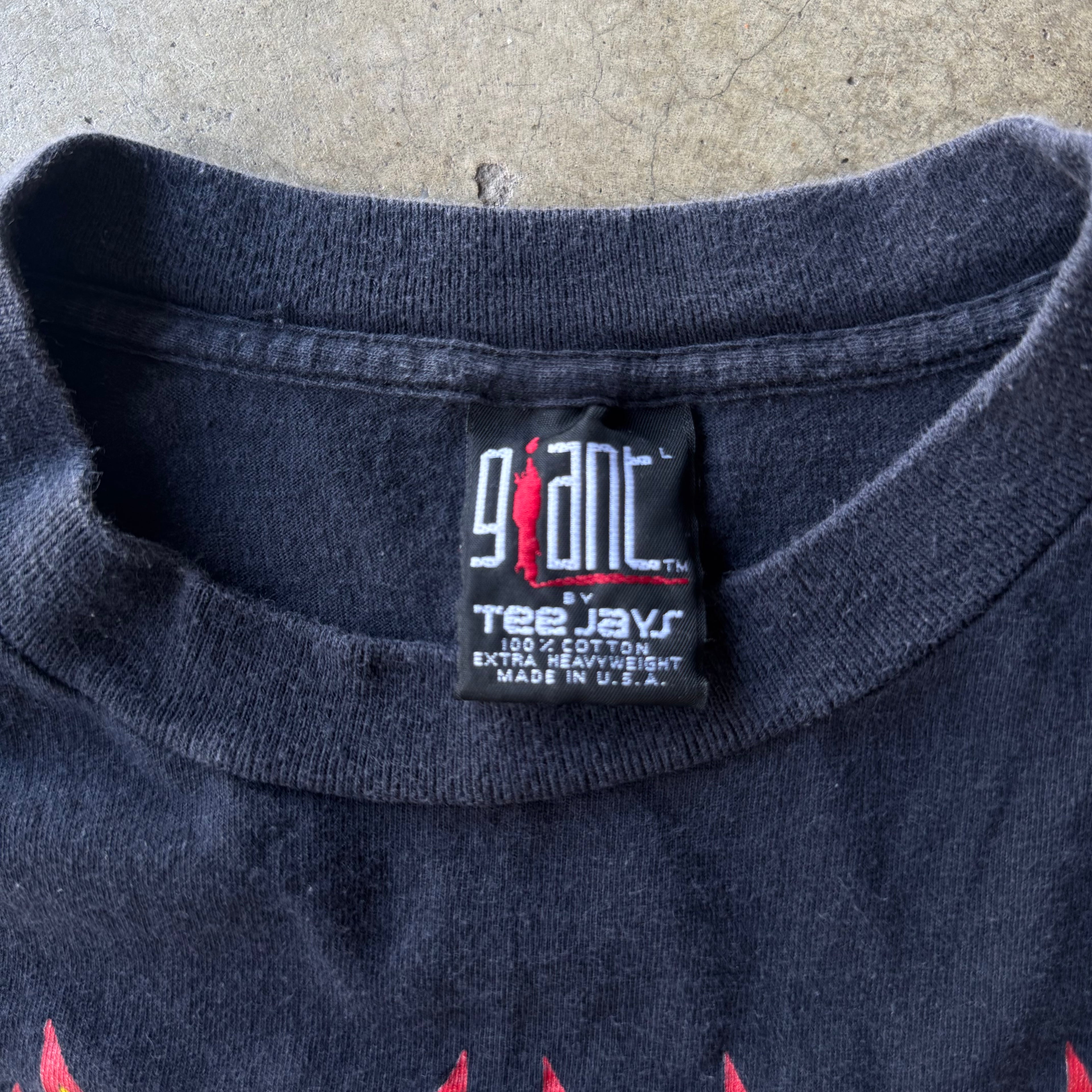 90S DEF LEAPARD CUT OFF BAND TEE - L