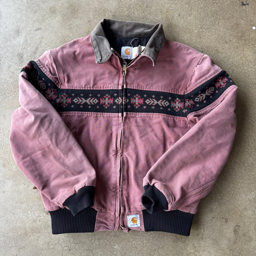 90S PURPLE AZTEC CARHARTT JACKET - L