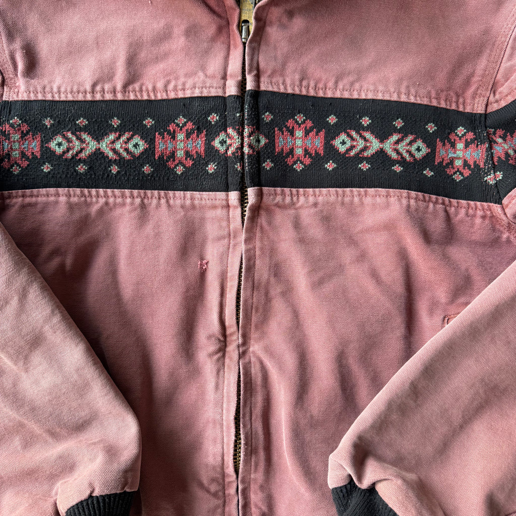 90S PURPLE AZTEC CARHARTT JACKET - L