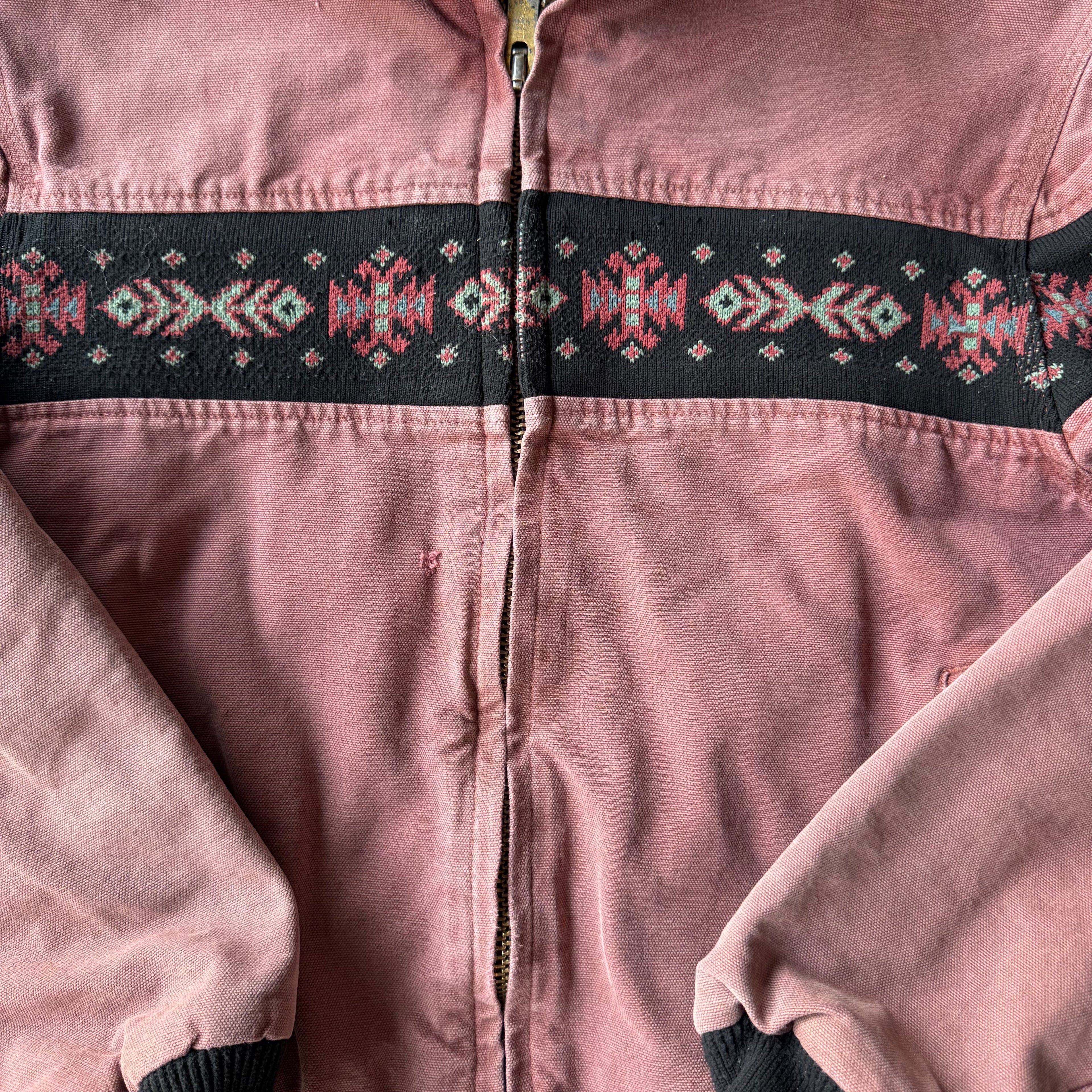 90S PURPLE AZTEC CARHARTT JACKET - L