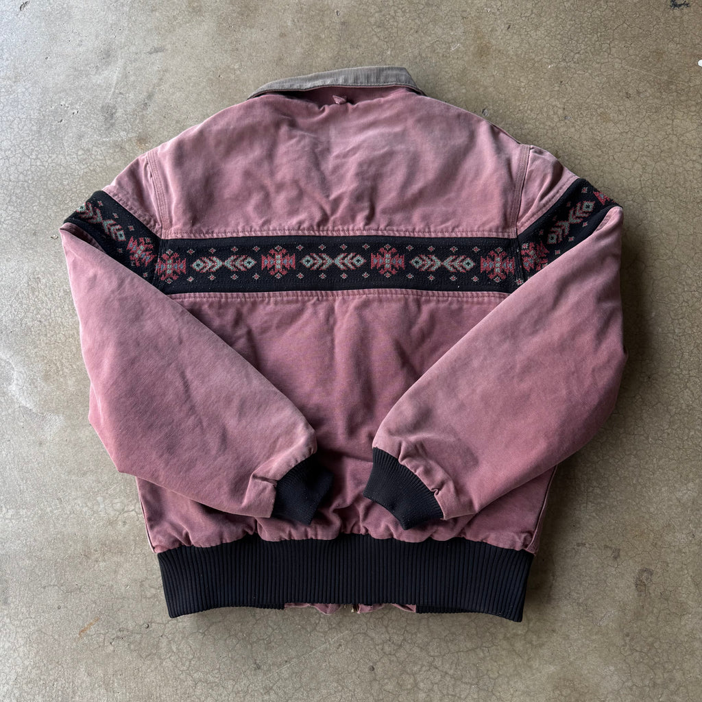 90S PURPLE AZTEC CARHARTT JACKET - L