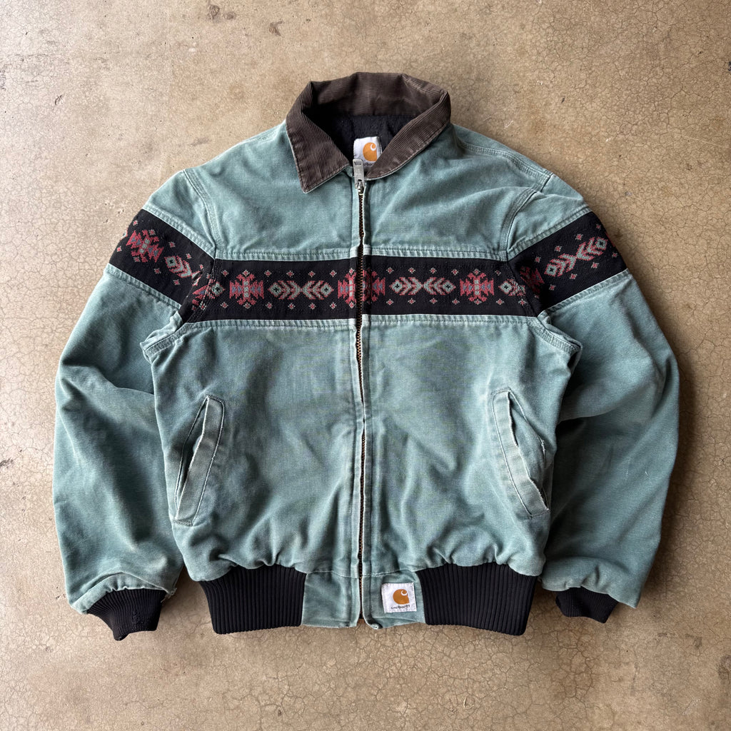 90s AZTEC CARHARTT GREEN - S